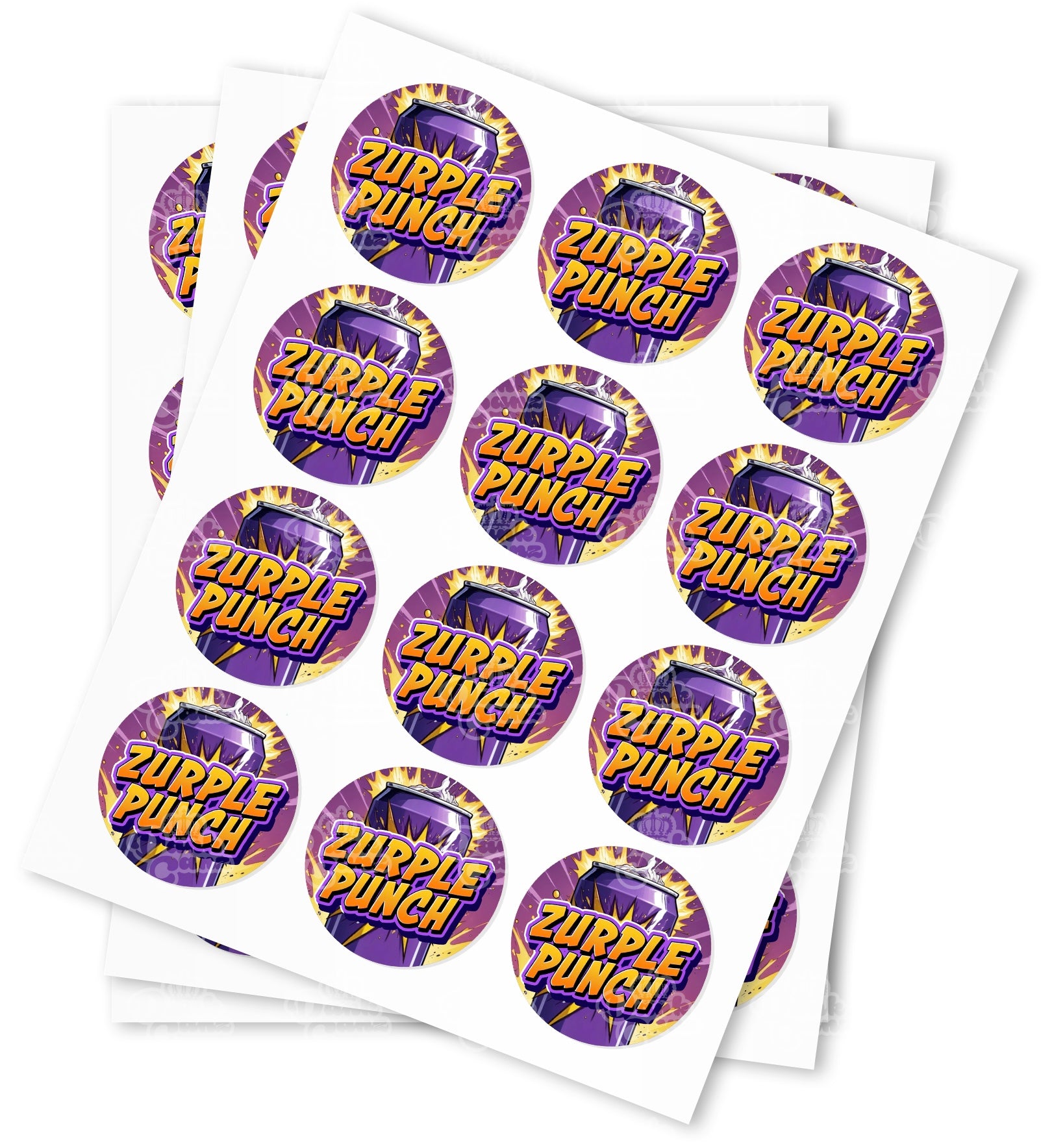 Zurple Punch Stickers - DC Packaging Custom Cannabis Packaging