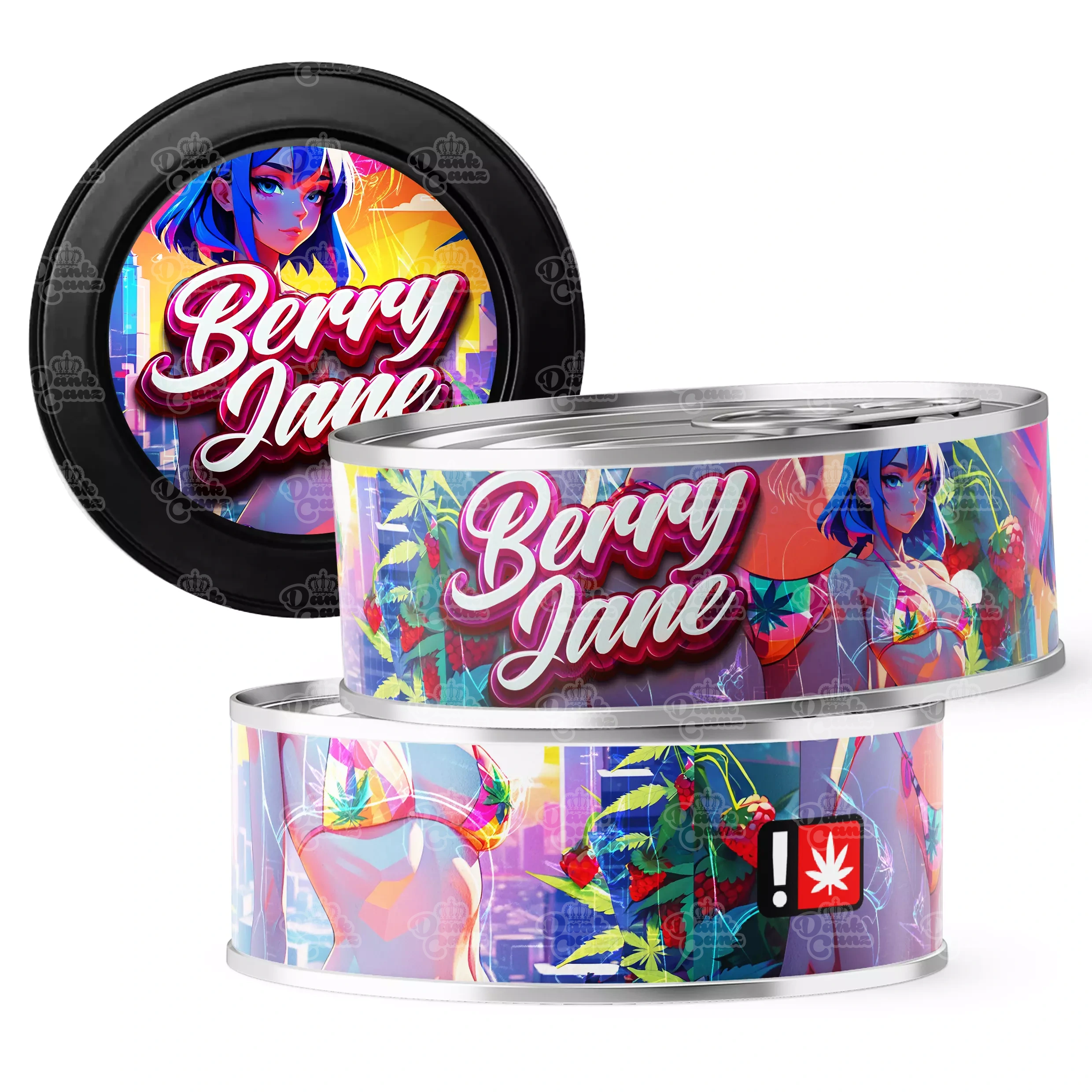 Berry Jane 3.5g Self Seal Tins - DC Packaging Custom Cannabis Packaging