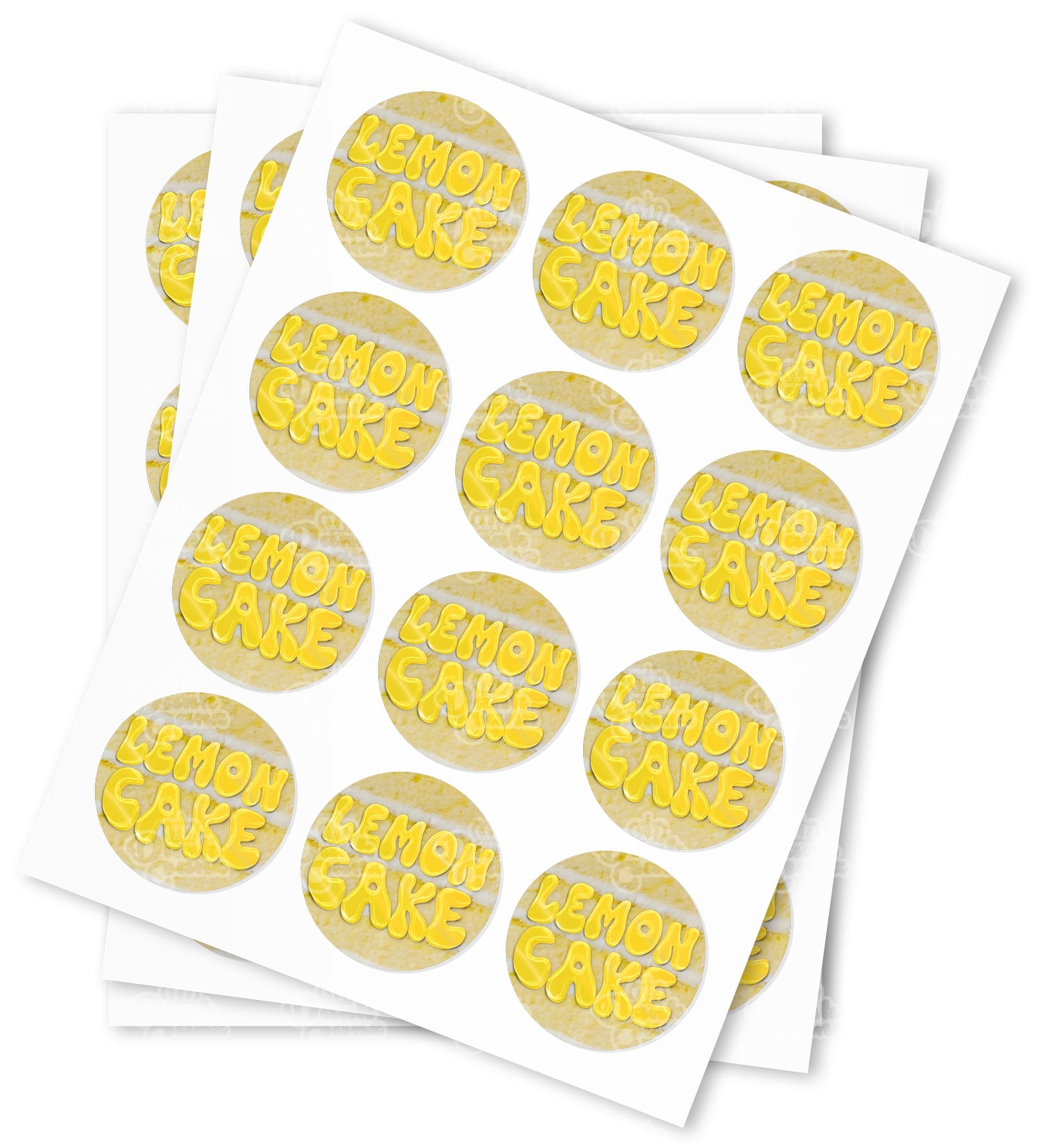 Lemon Cake Strain Stickers - DC Packaging Custom Cannabis Packaging