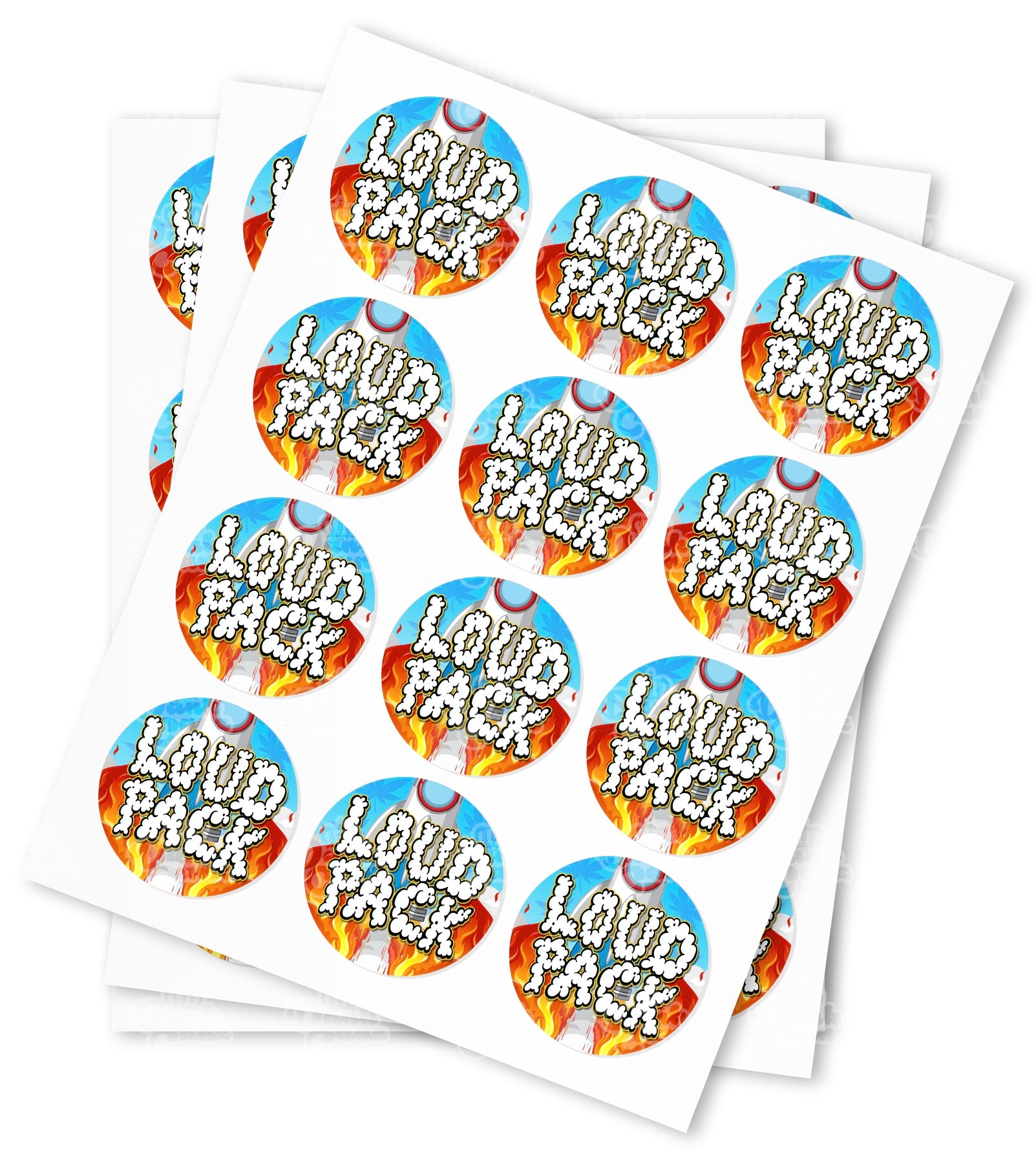 Loud Pack Strain Stickers - DC Packaging Custom Cannabis Packaging
