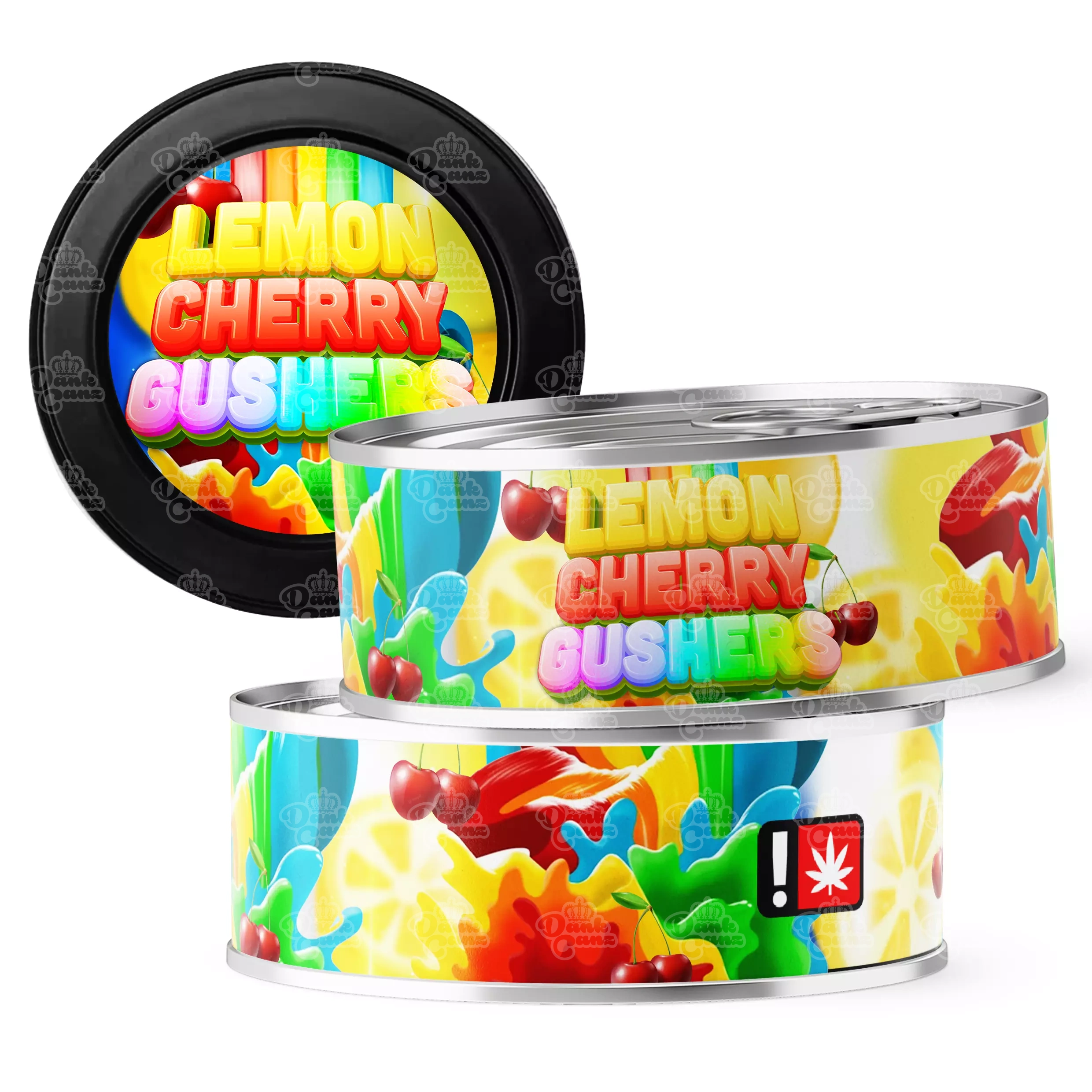 Lemon Cherry Gushers 3.5g Self Seal Tins - DC Packaging Custom Cannabis Packaging