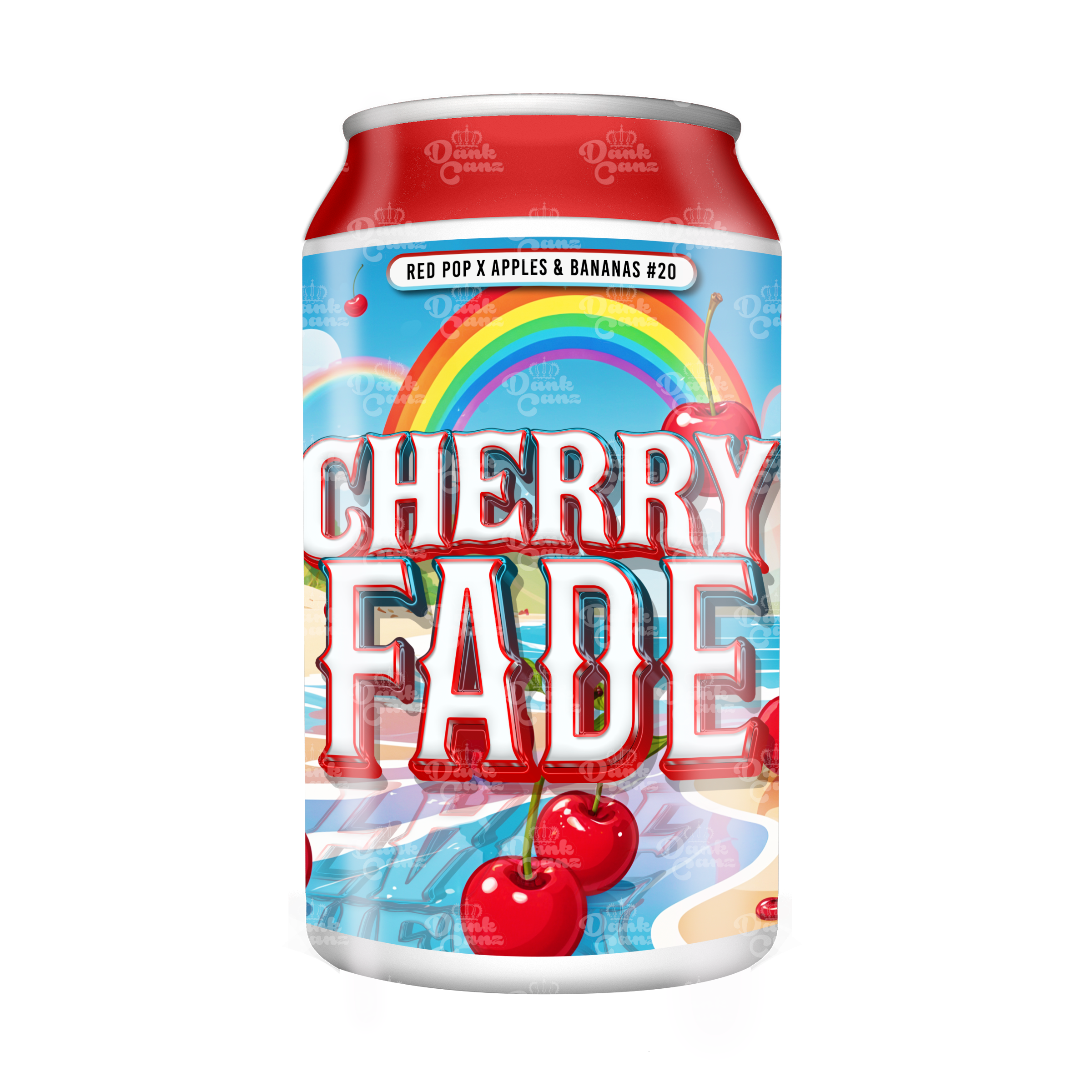 Cherry Fade 3.5g Plastic Soda Cans - DC Packaging Custom Cannabis Packaging
