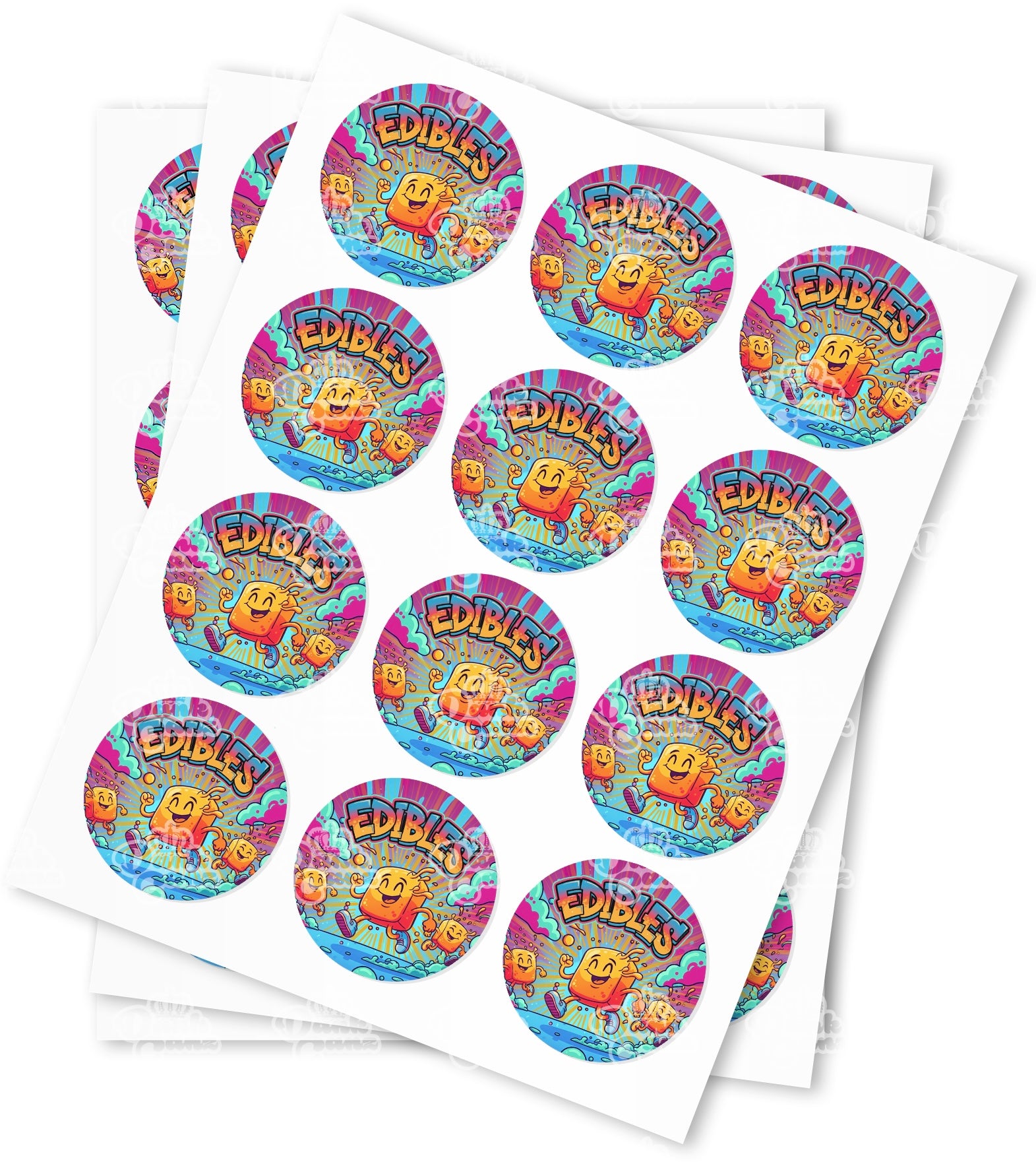 Edibles Strain Stickers - DC Packaging Custom Cannabis Packaging