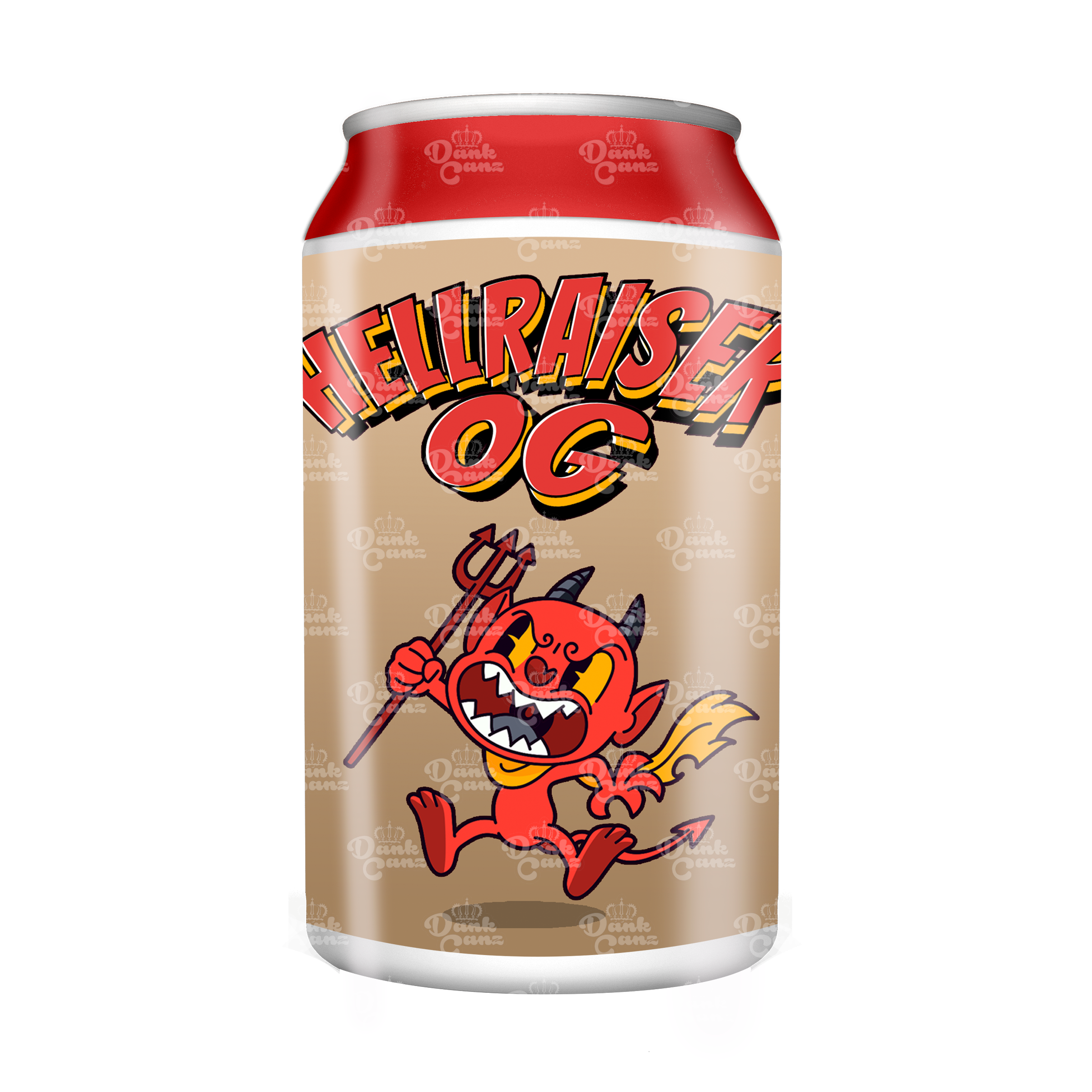 Hellraiser OG 3.5g Plastic Soda Cans - DC Packaging Custom Cannabis Packaging