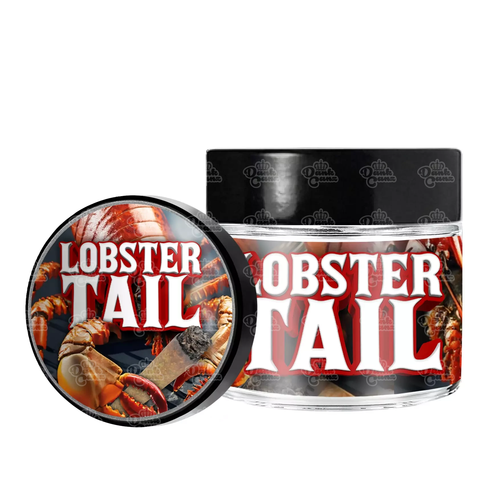 Lobster Tail 3.5g/60ml Glass Jars - Labelled - DC Packaging Custom Cannabis Packaging