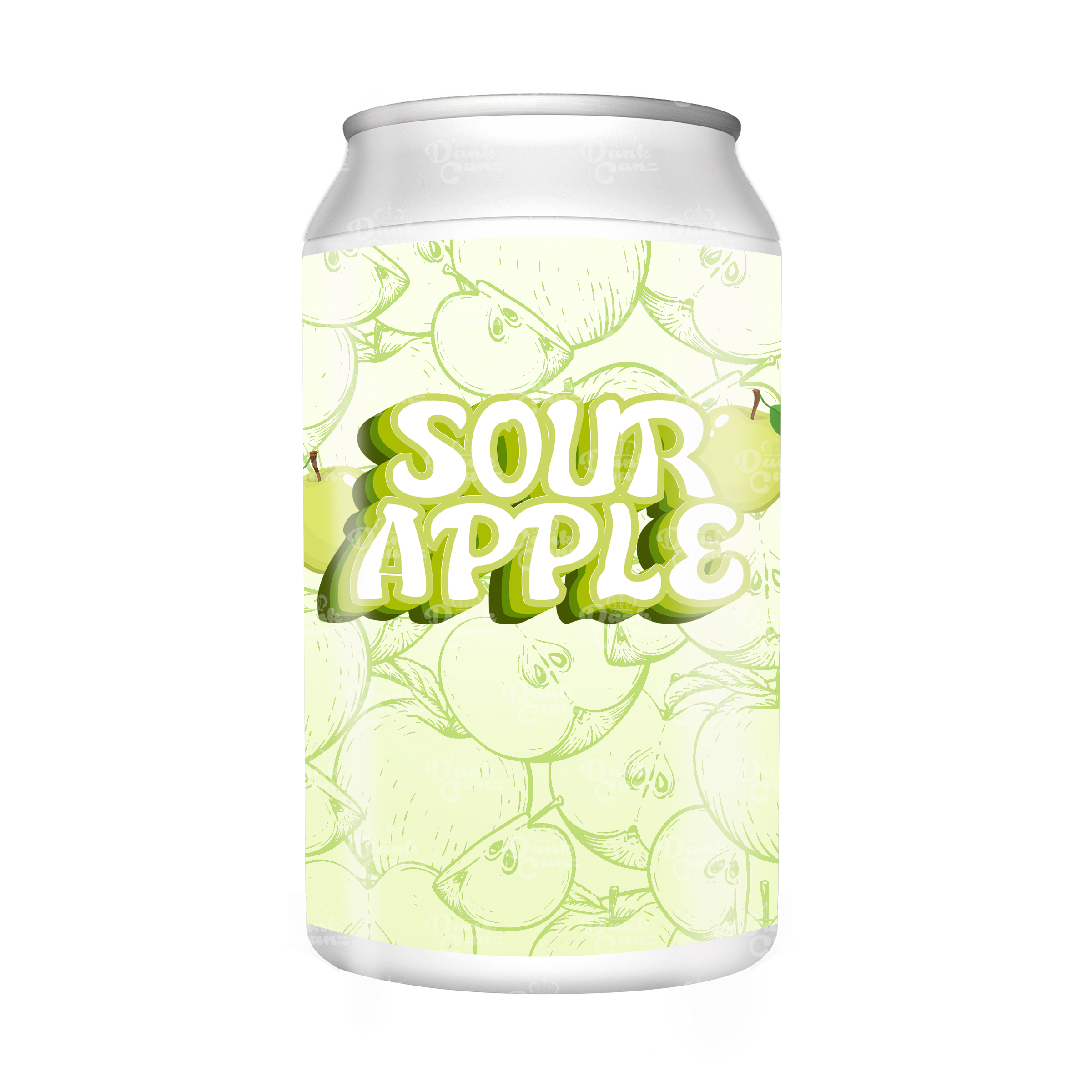 Sour Apple 3.5g Plastic Soda Cans - DC Packaging Custom Cannabis Packaging