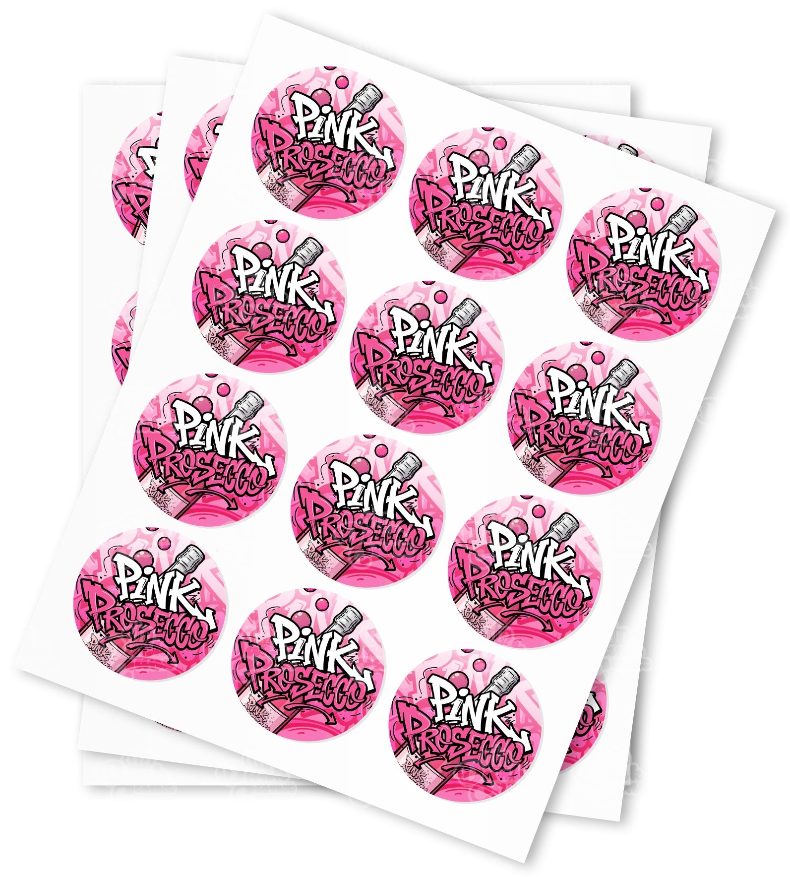 Pink Champagne Strain Stickers - DC Packaging Custom Cannabis Packaging