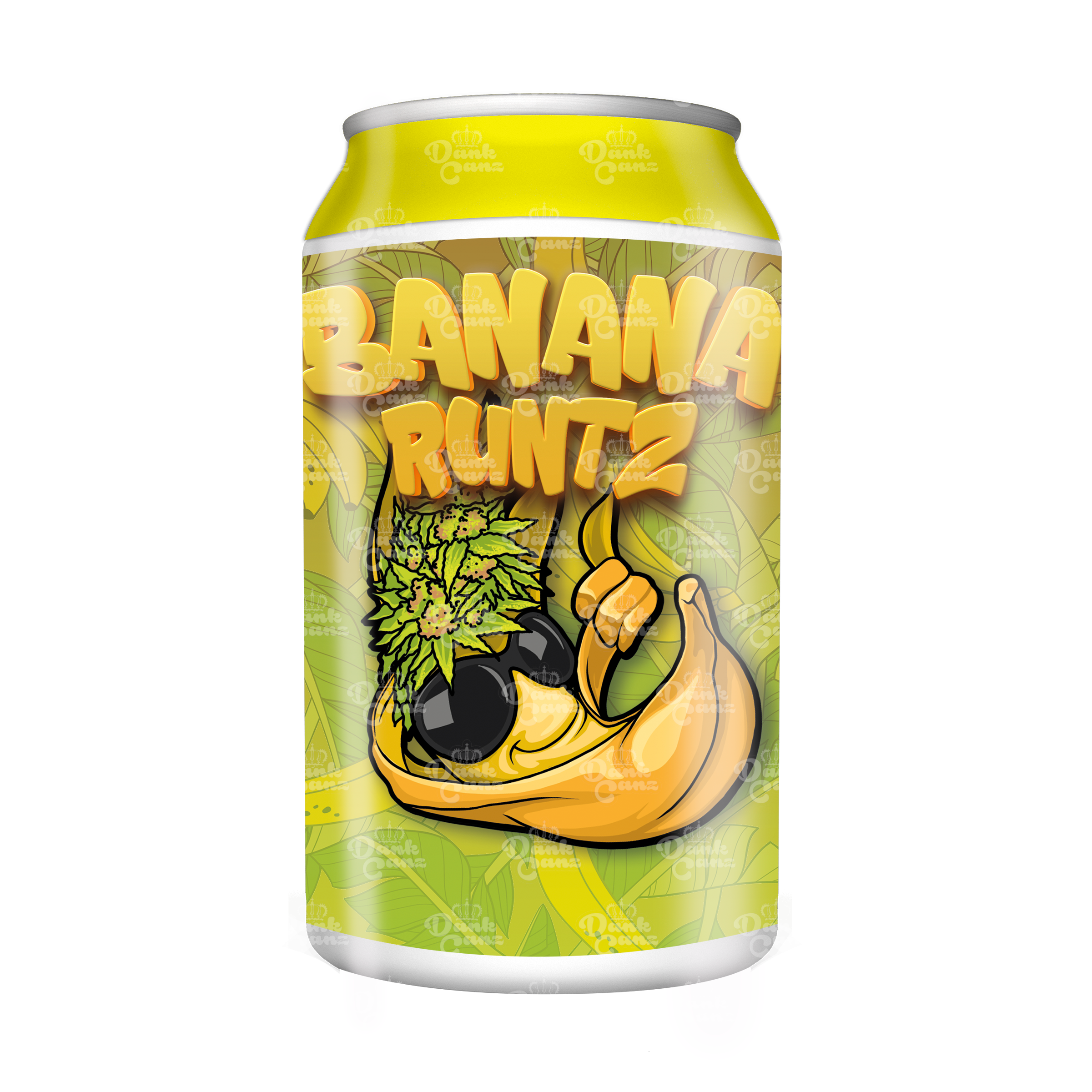 Banana Runtz 3.5g Plastic Soda Cans - DC Packaging Custom Cannabis Packaging