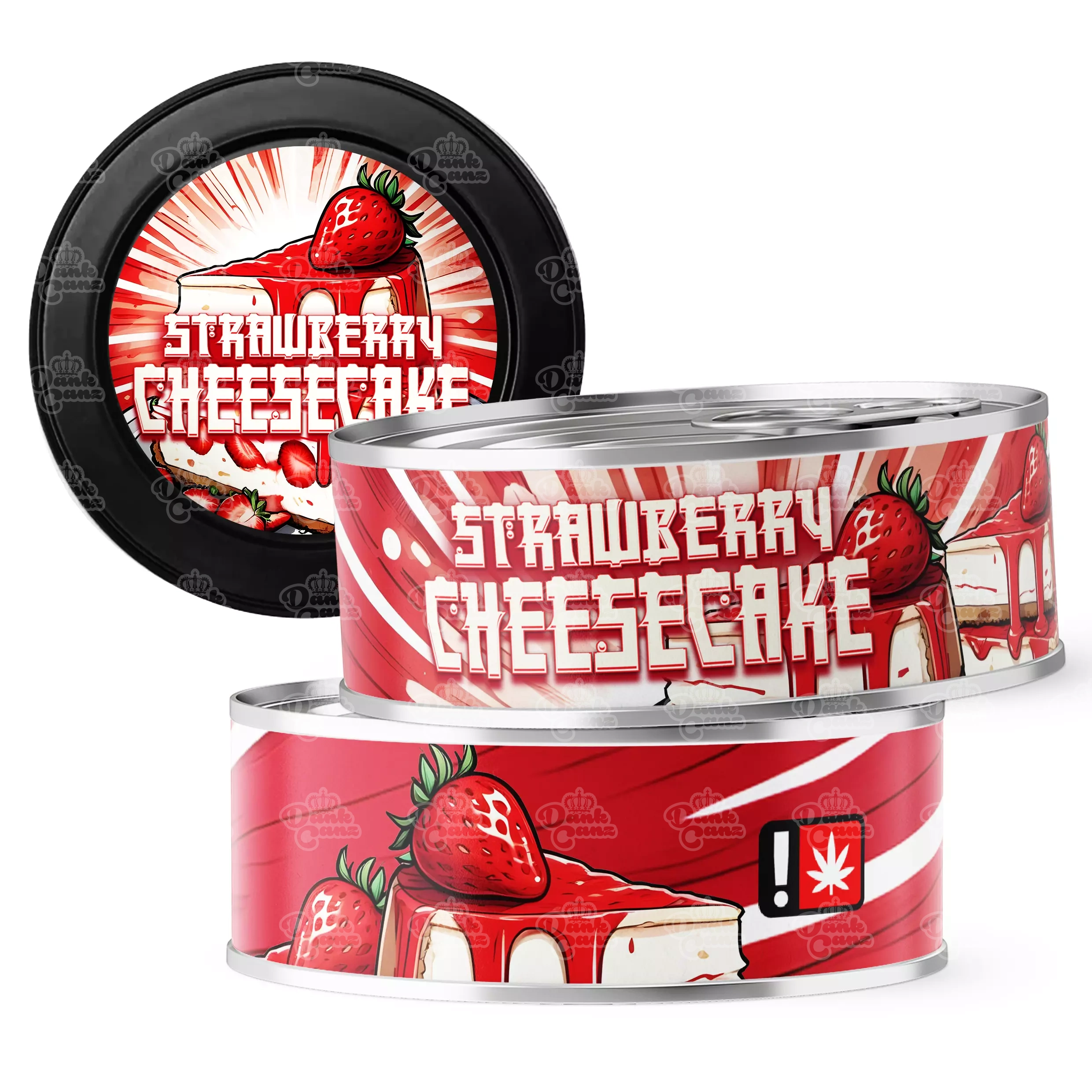 Strawberry Cheesecake 3.5g Self Seal Tins - DC Packaging Custom Cannabis Packaging