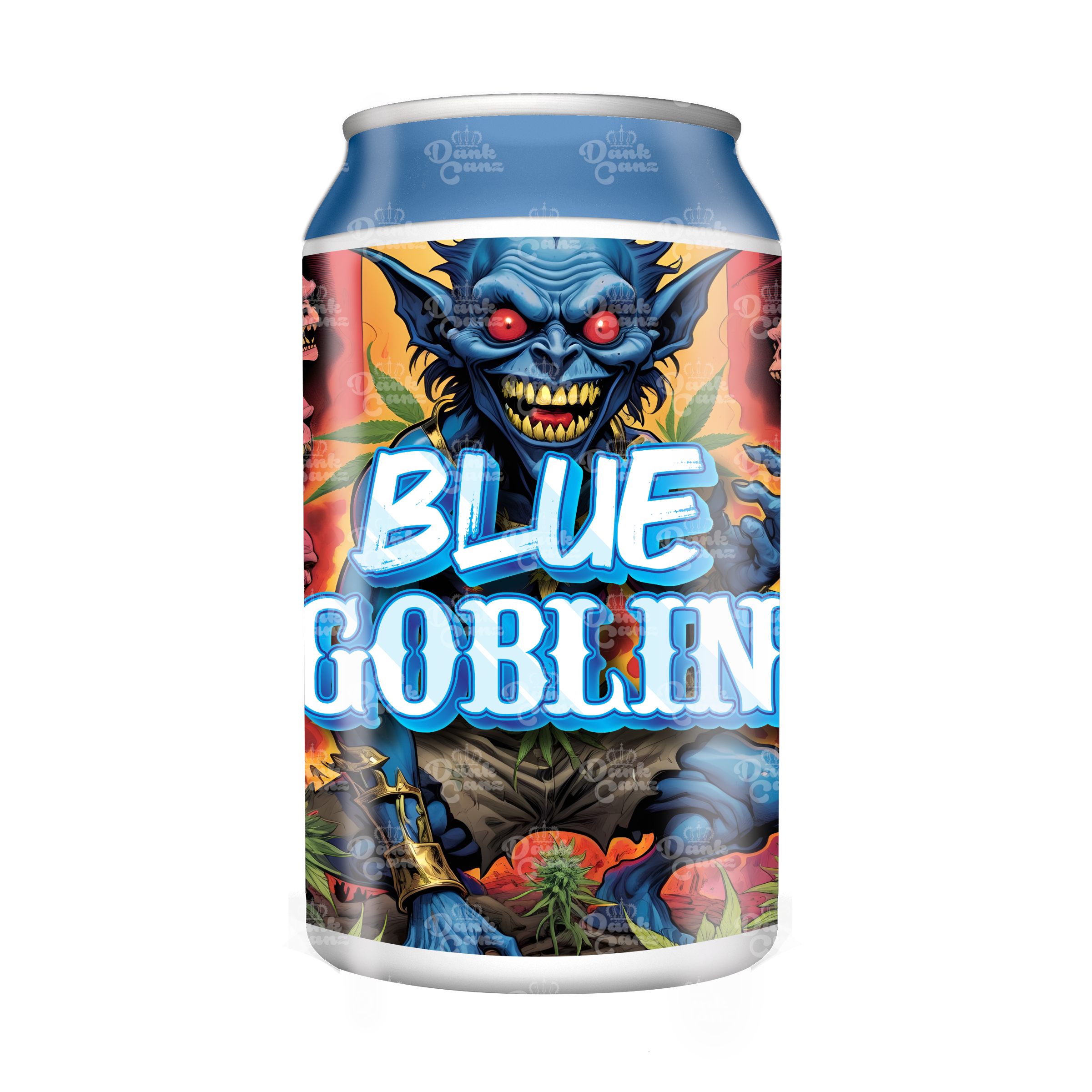 Blue Goblin 3.5g Plastic Soda Cans - DC Packaging Custom Cannabis Packaging