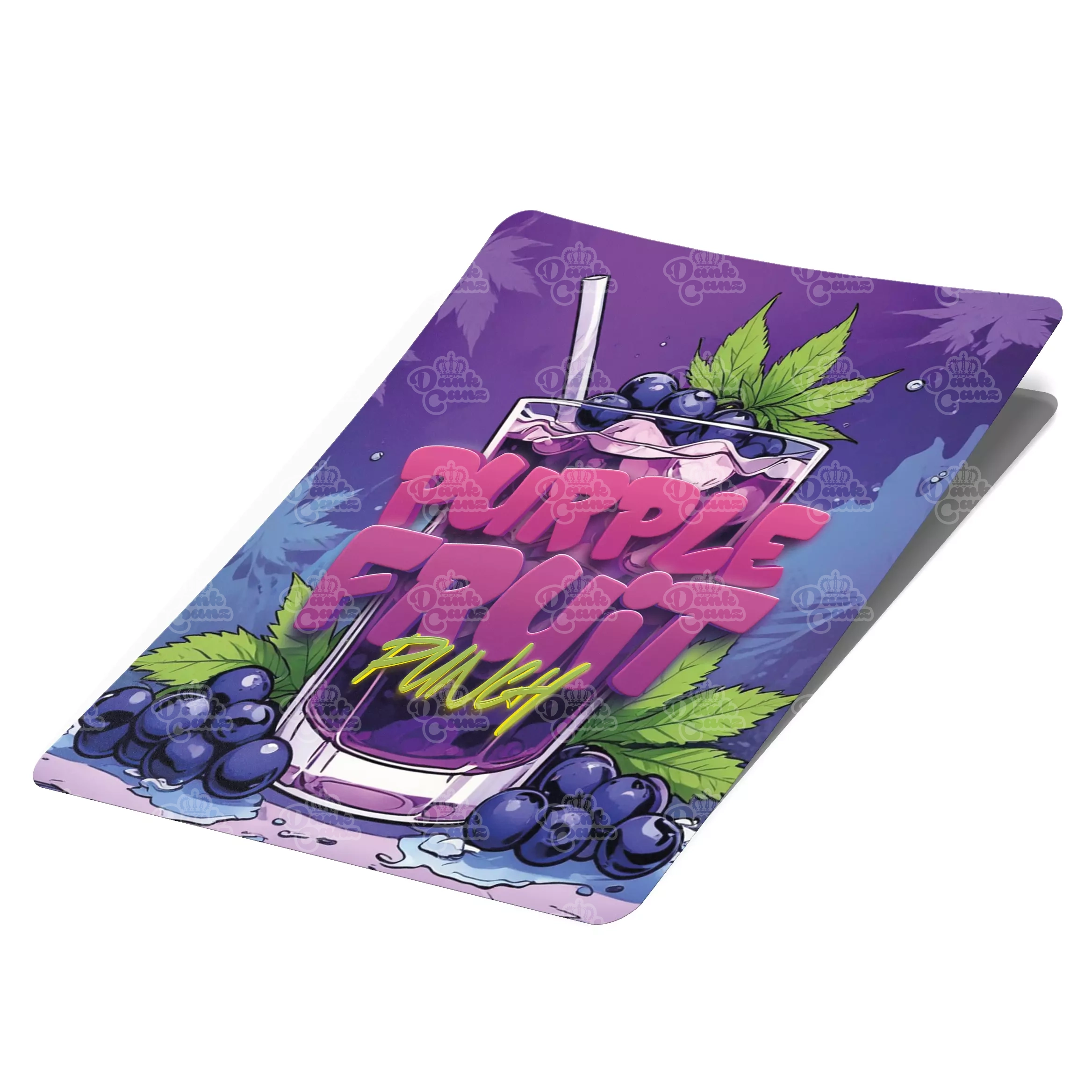 Purple Fruit Punch Mylar Bag Labels - Labels only - DC Packaging Custom Cannabis Packaging