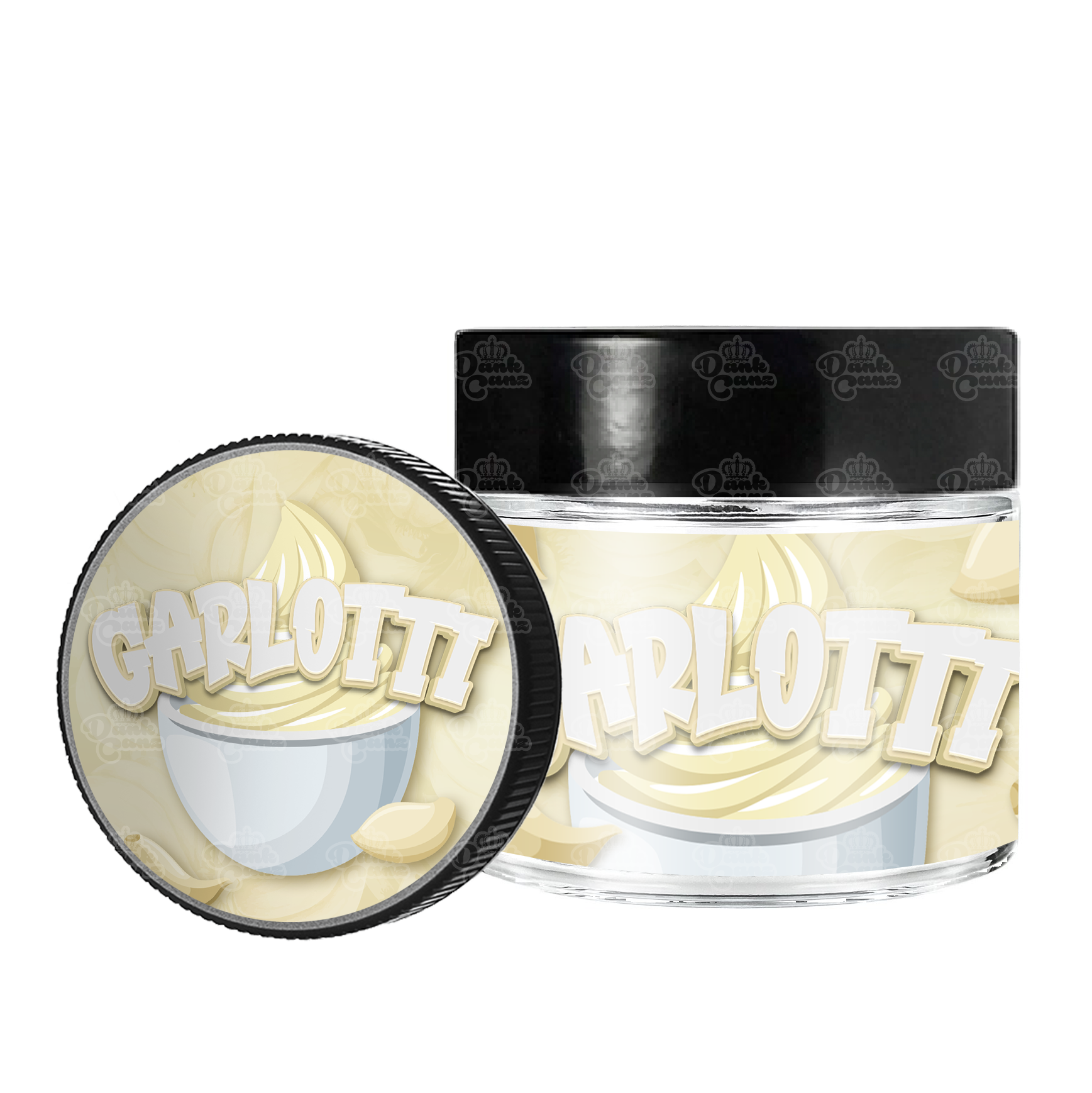 Garlotti 3.5g/60ml Glass Jars - Labelled - DC Packaging Custom Cannabis Packaging