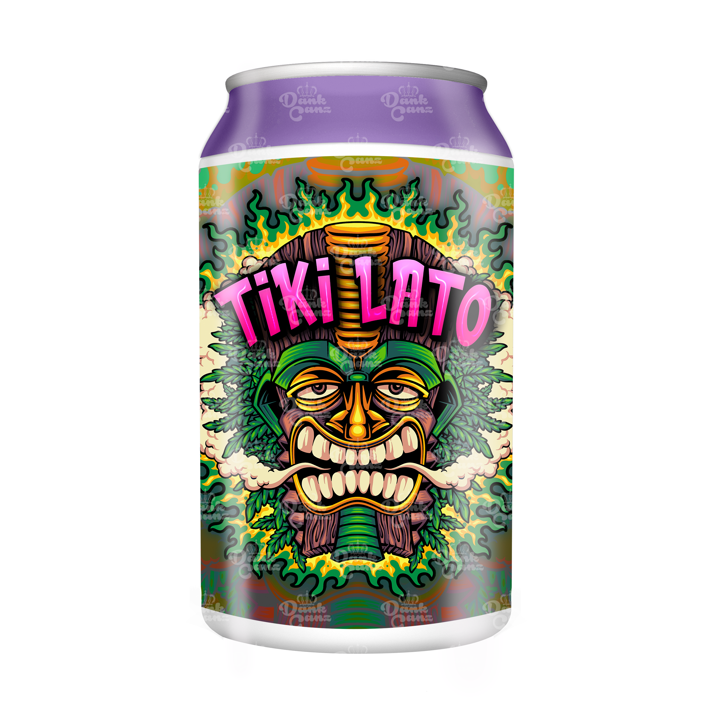Tiki Lato 3.5g Plastic Soda Cans - DC Packaging Custom Cannabis Packaging