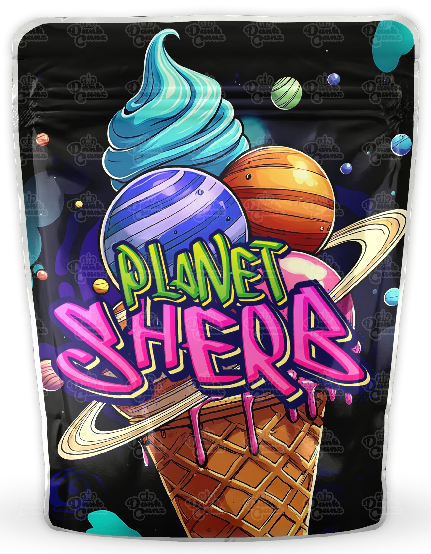 Planet Sherb Mylar Bags - DC Packaging Custom Cannabis Packaging