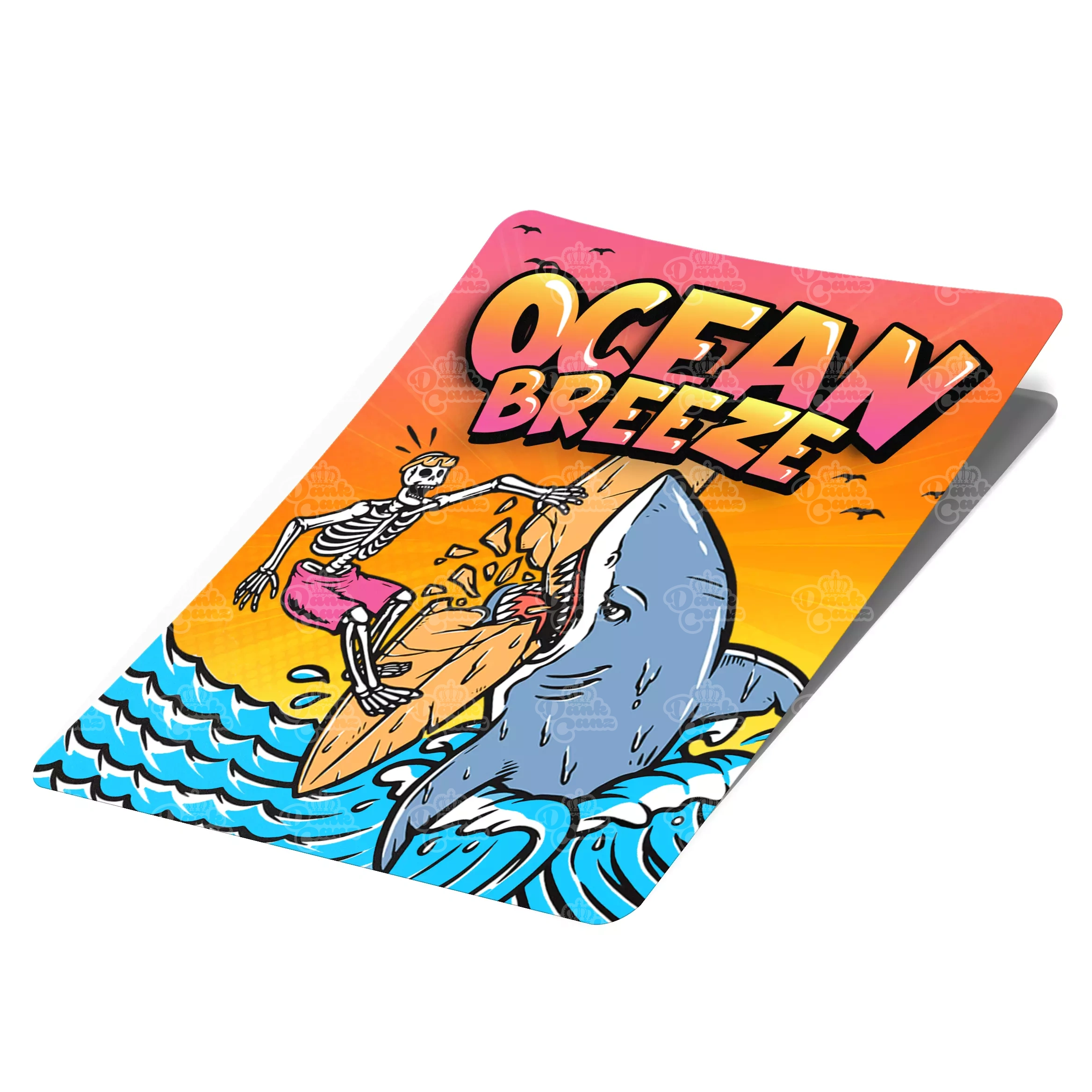 Ocean Breeze Mylar Bag Labels - Labels only - DC Packaging Custom Cannabis Packaging