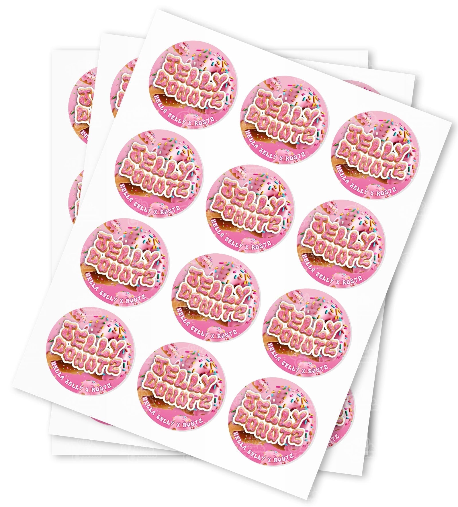 Jelly Donutz Strain Stickers - DC Packaging Custom Cannabis Packaging