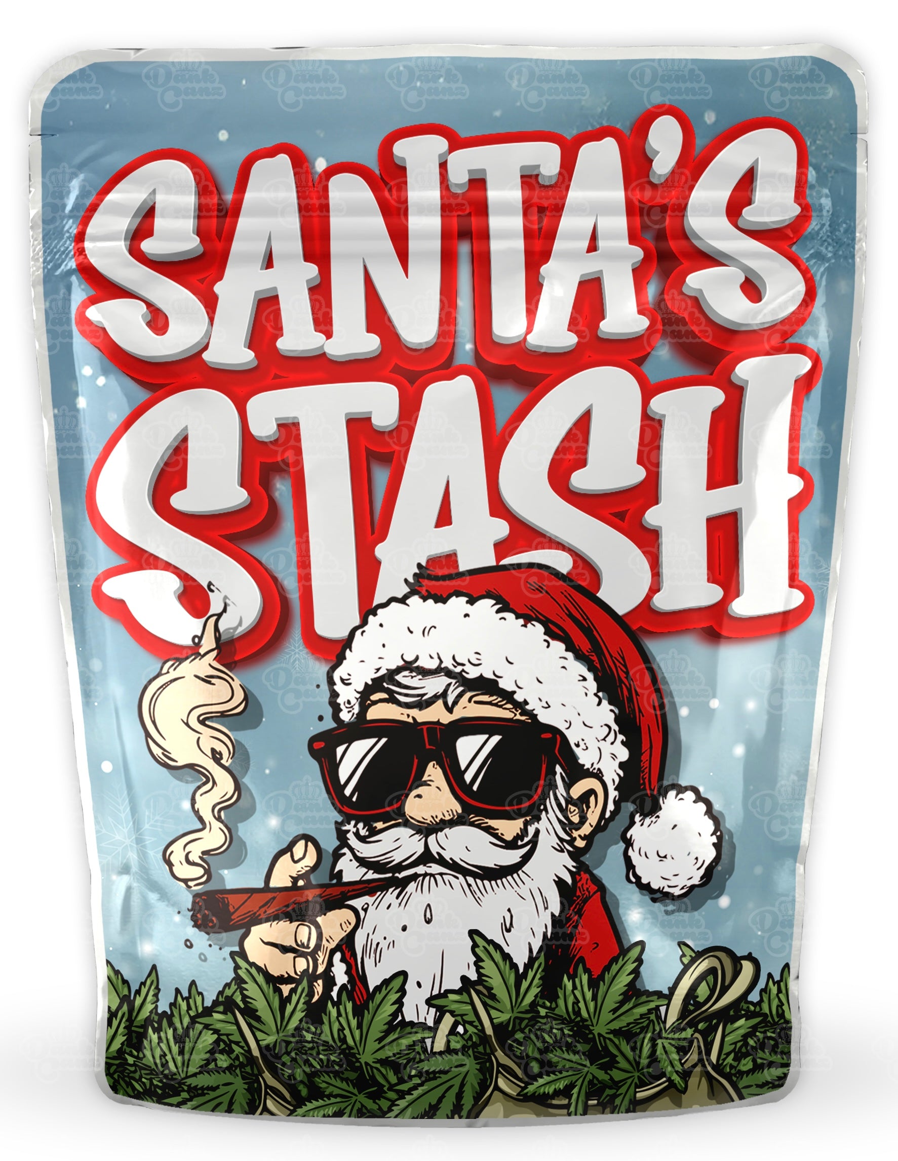 Santa’s Stash Mylar Bags - DC Packaging Custom Cannabis Packaging