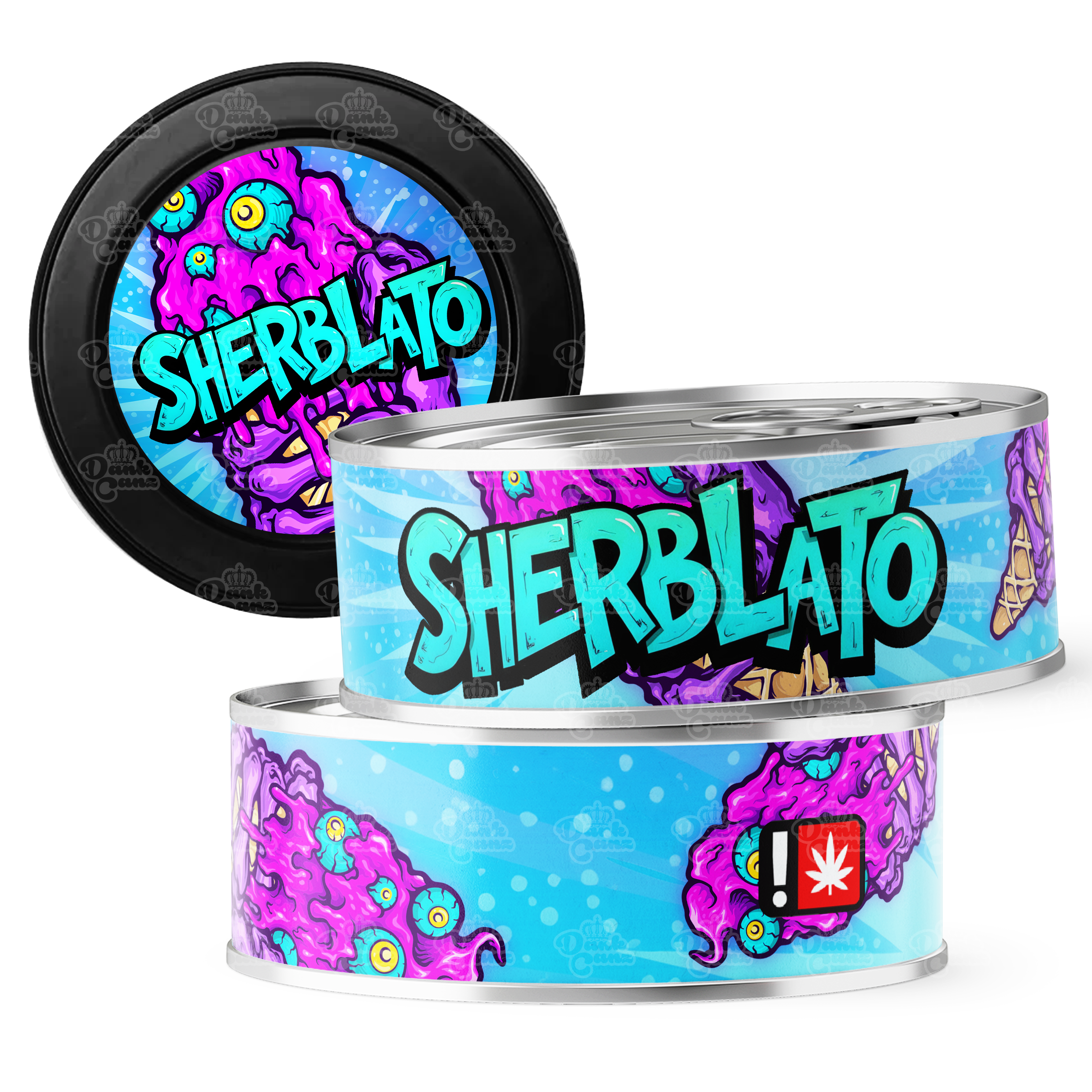 Sherblato 3.5g Self Seal Tins - DC Packaging Custom Cannabis Packaging