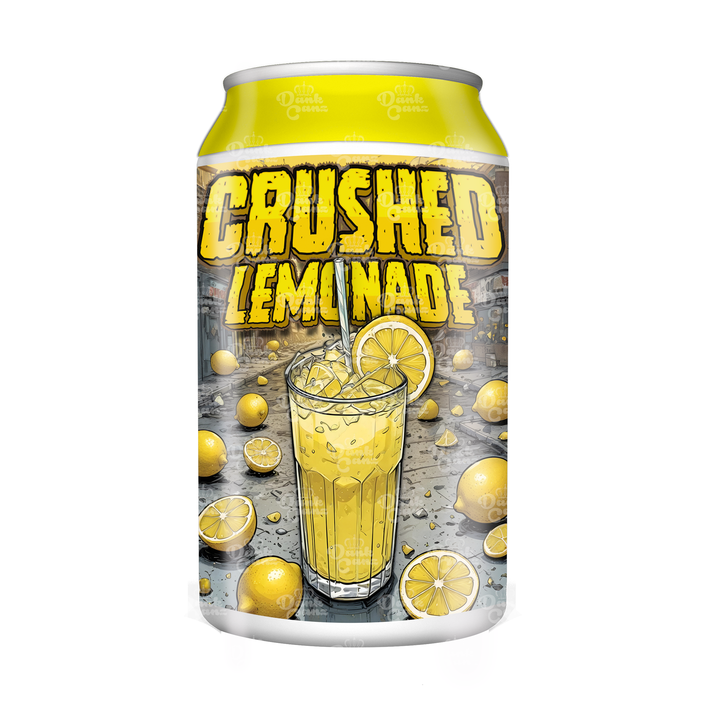 Crushed Lemonade 3.5g Plastic Soda Cans - DC Packaging Custom Cannabis Packaging