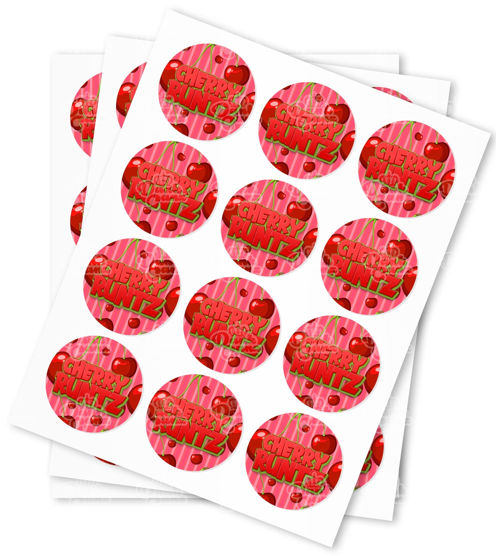 Cherry Runtz Strain Stickers - DC Packaging Custom Cannabis Packaging