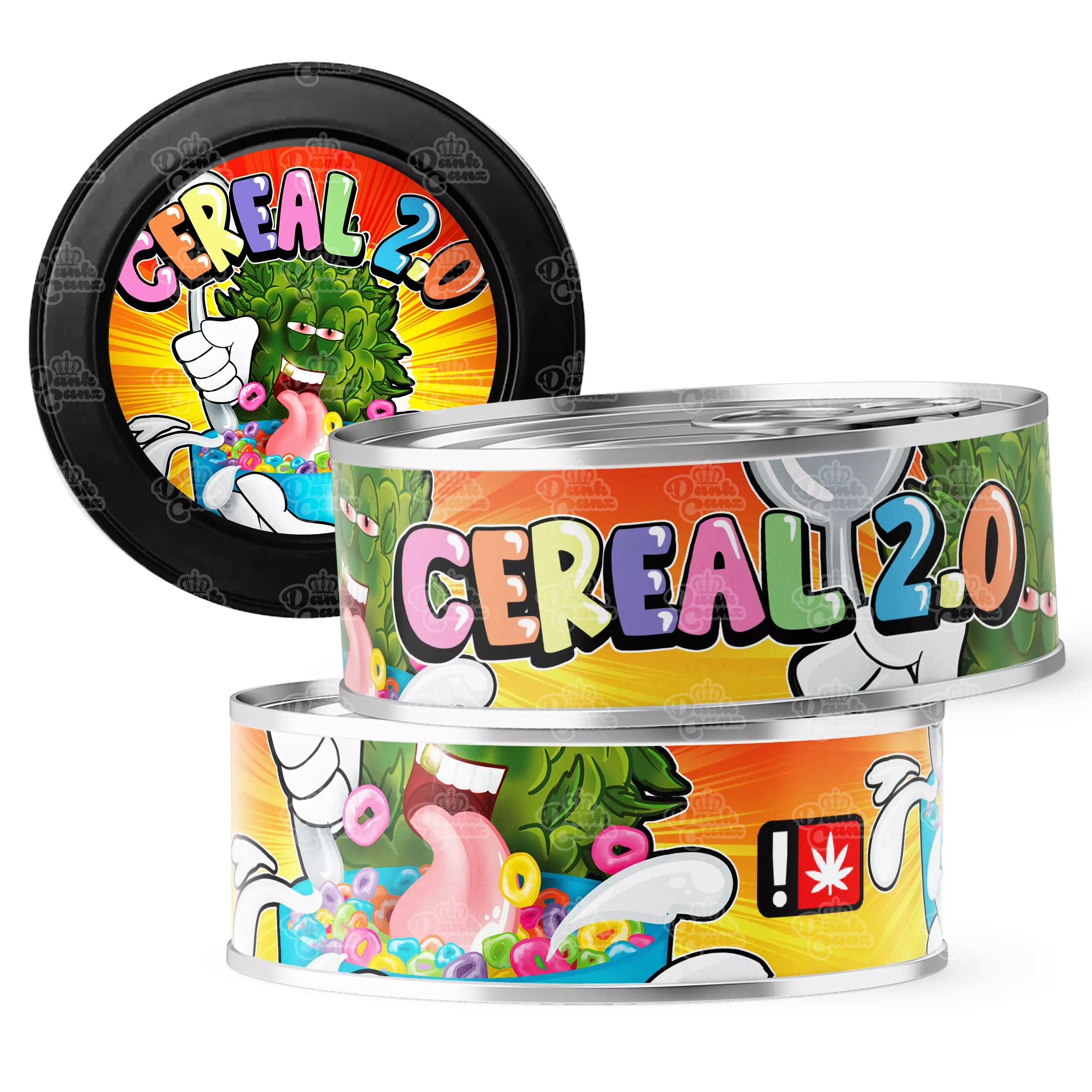 Cereal 2.0 3.5g Self Seal Tins - DC Packaging Custom Cannabis Packaging