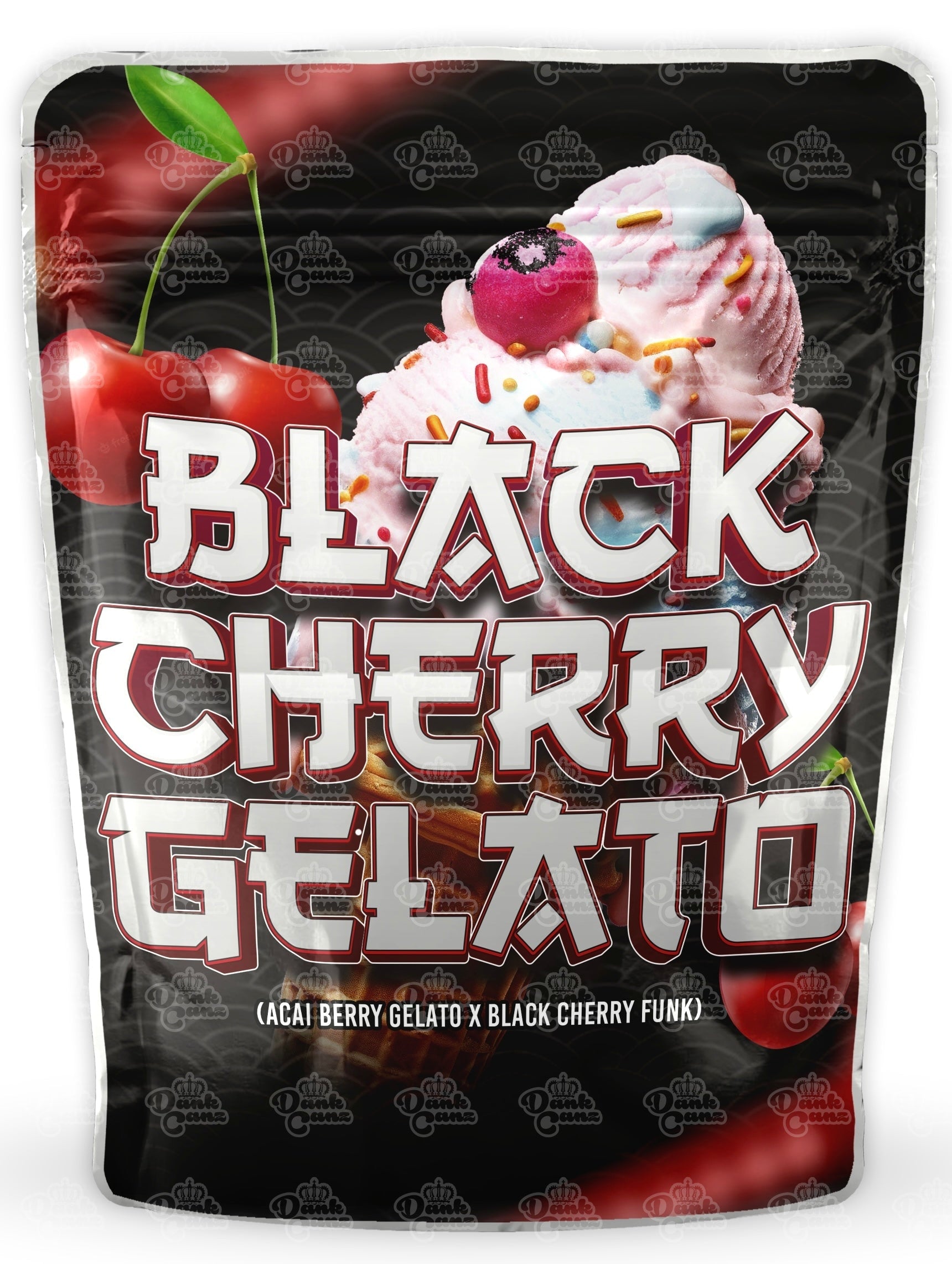 Black Cherry Gelato Mylar Bags - DC Packaging Custom Cannabis Packaging