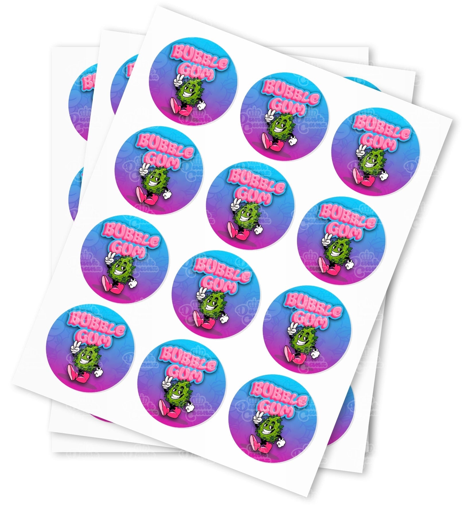 Bubble Gum Stickers - DC Packaging Custom Cannabis Packaging
