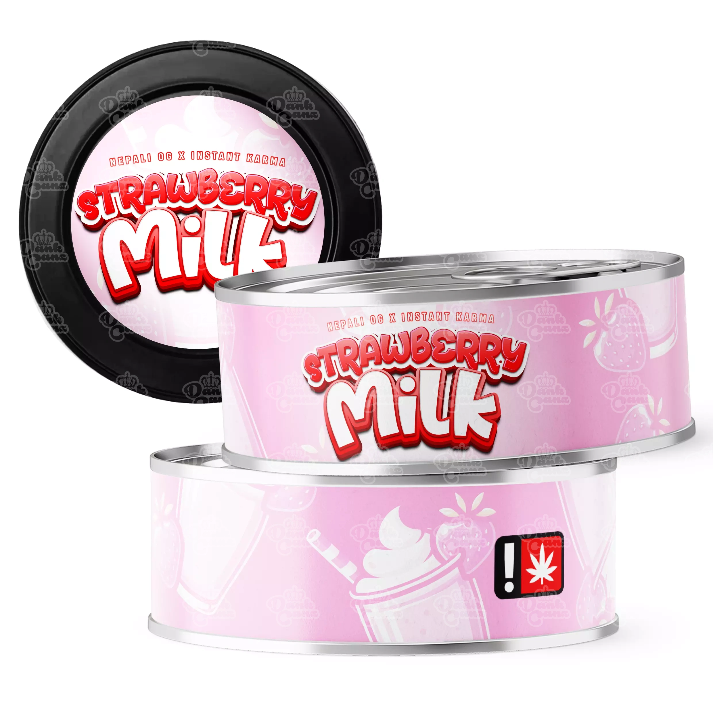 Strawberry Milk 3.5g Self Seal Tins - DC Packaging Custom Cannabis Packaging