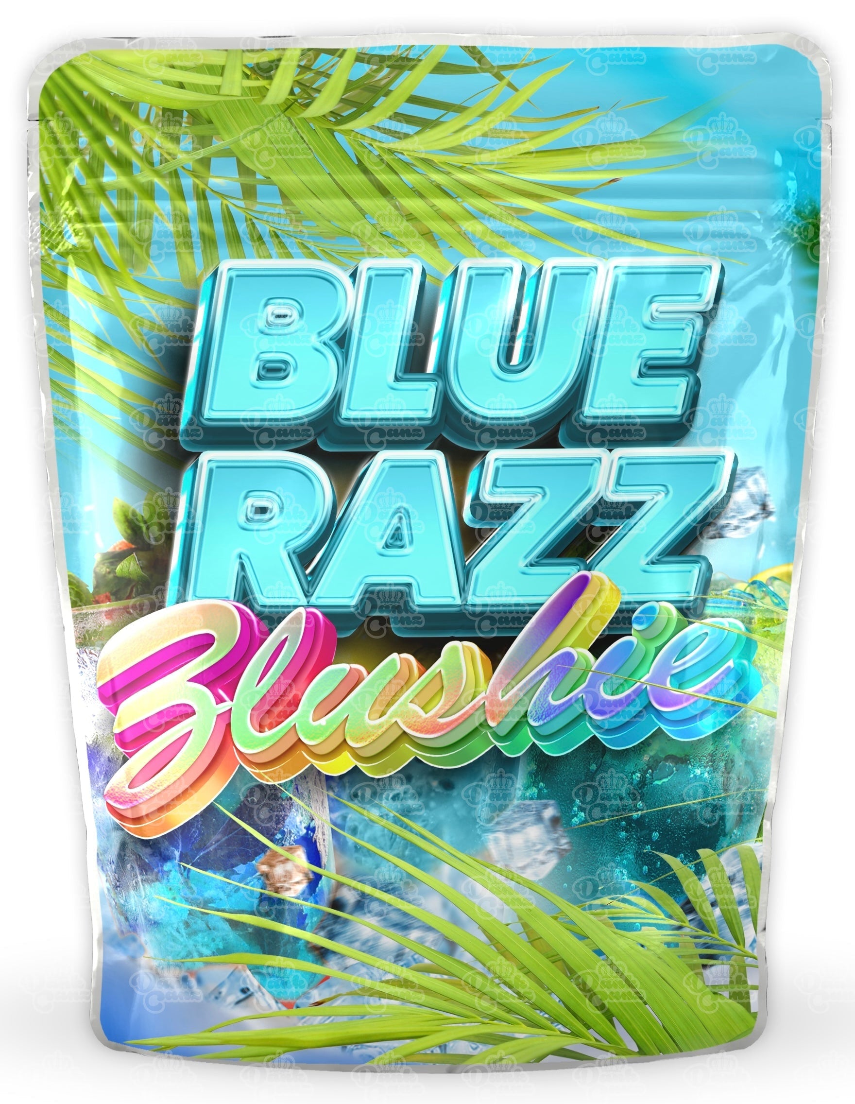 Blue Razz Zlushie Mylar Bags - DC Packaging Custom Cannabis Packaging