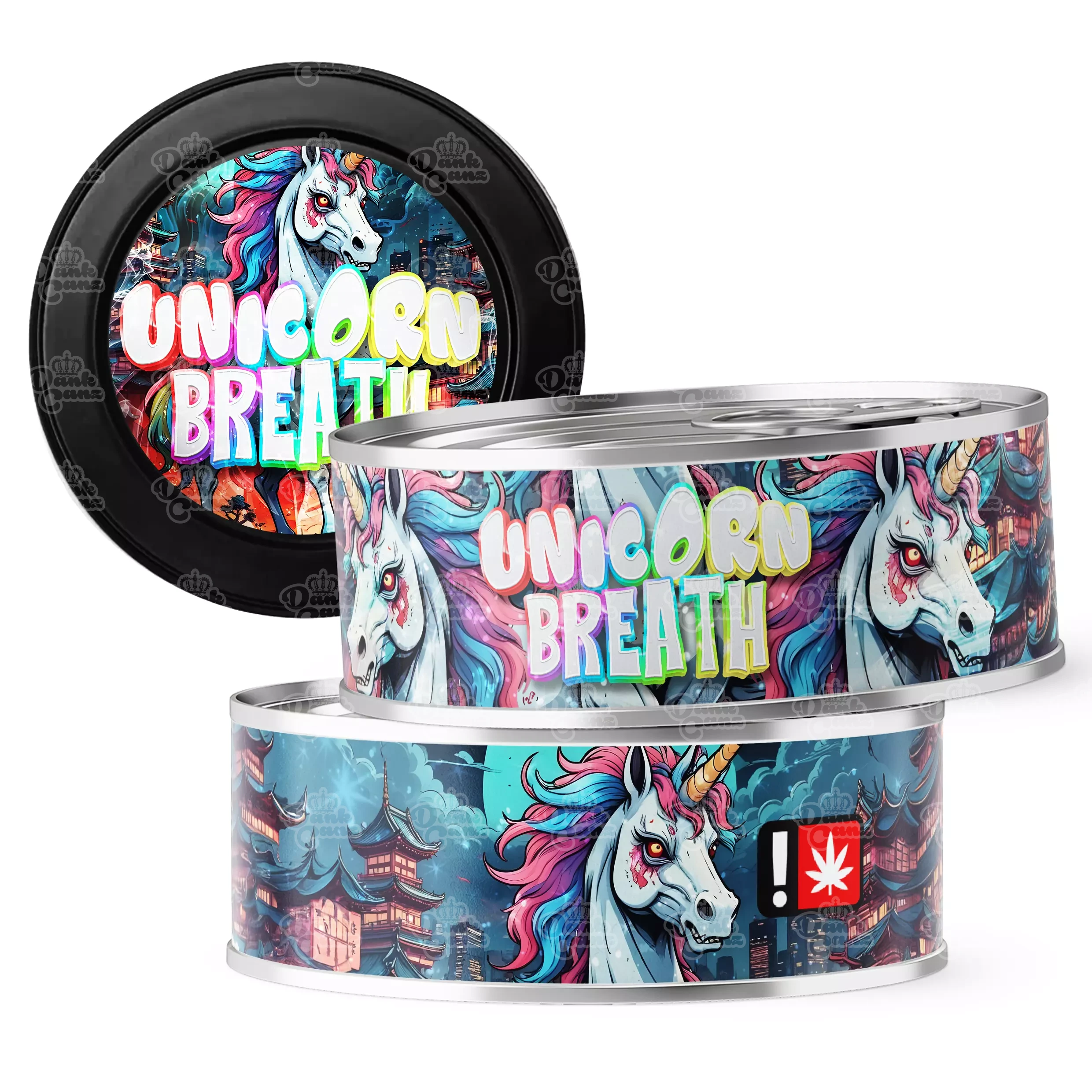 Unicorn Breath 3.5g Self Seal Tins - DC Packaging Custom Cannabis Packaging