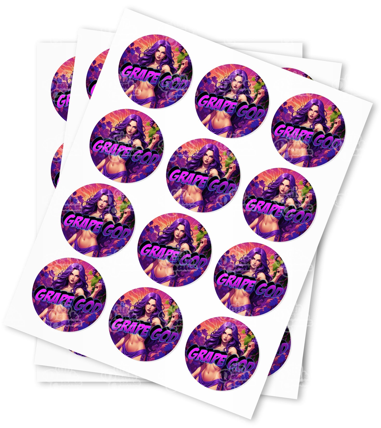 Grape God Stickers - DC Packaging Custom Cannabis Packaging