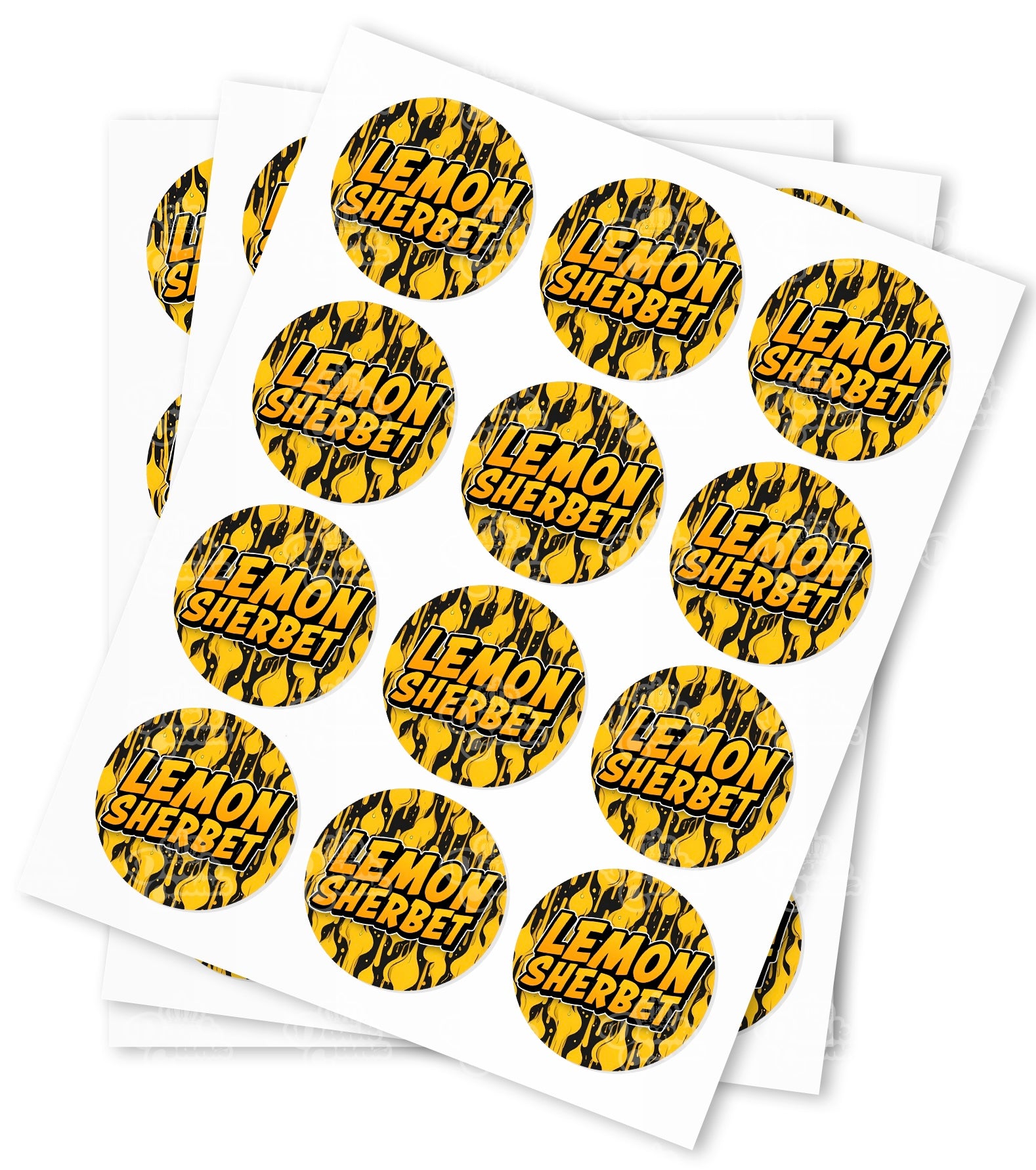 Lemon Sherbet Strain Stickers - DC Packaging Custom Cannabis Packaging