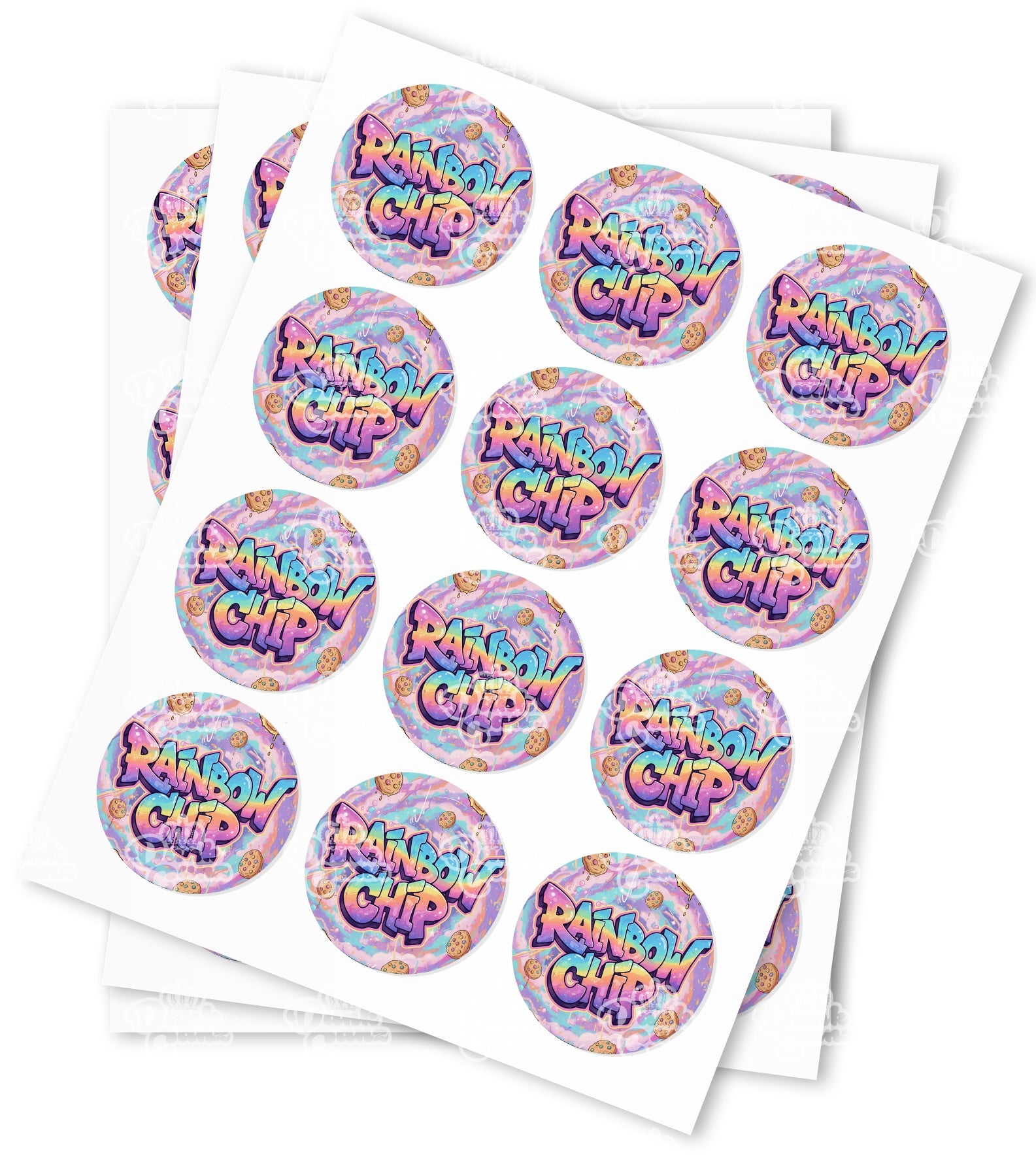 Rainbow Chip Strain Stickers - DC Packaging Custom Cannabis Packaging