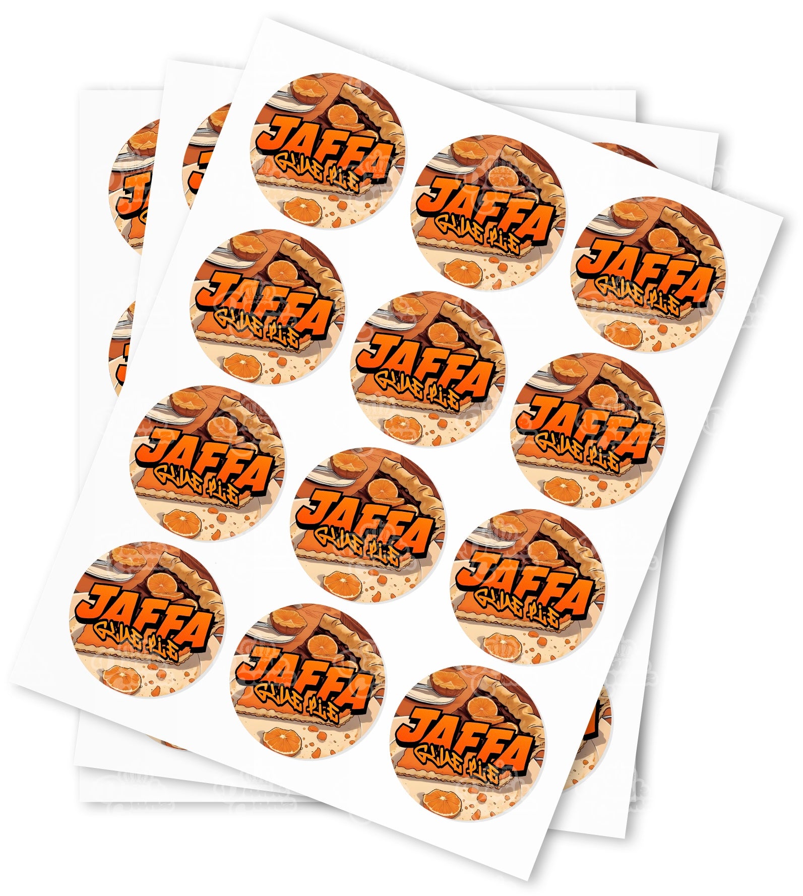 Jaffa Glue Pie Stickers - DC Packaging Custom Cannabis Packaging