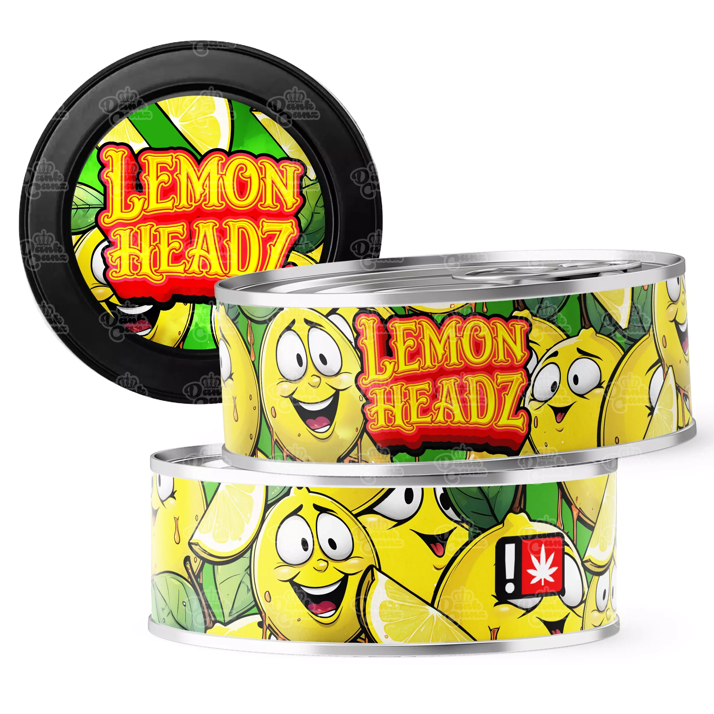 Lemon Headz 3.5g Self Seal Tins - DC Packaging Custom Cannabis Packaging