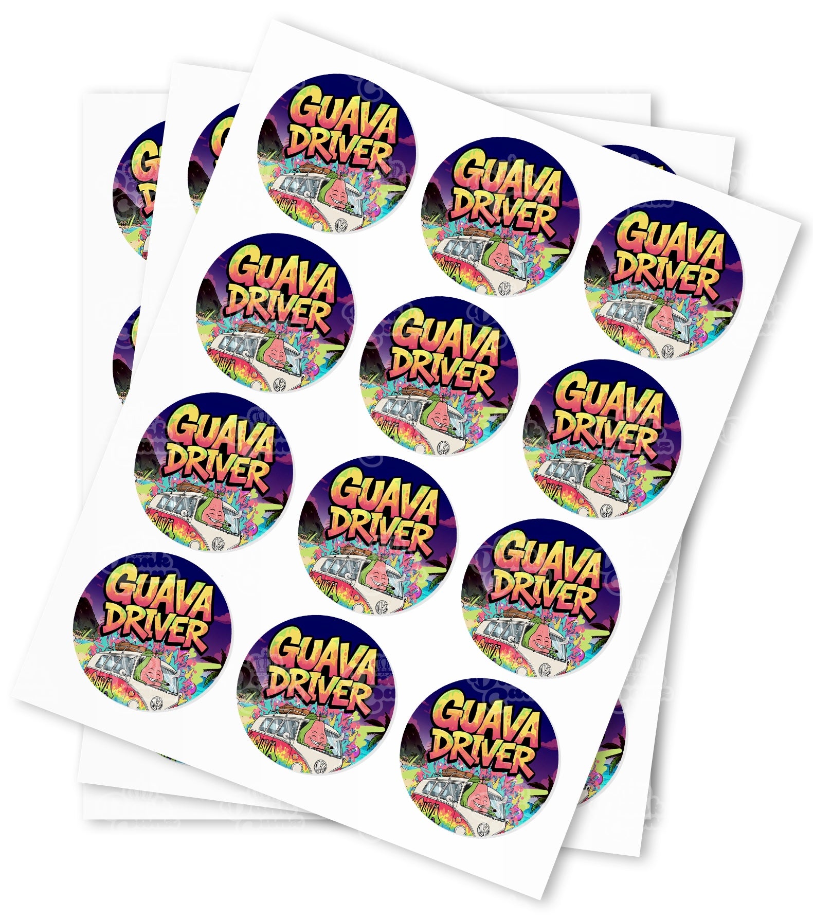 Guava Driver Strain Stickers - DC Packaging Custom Cannabis Packaging