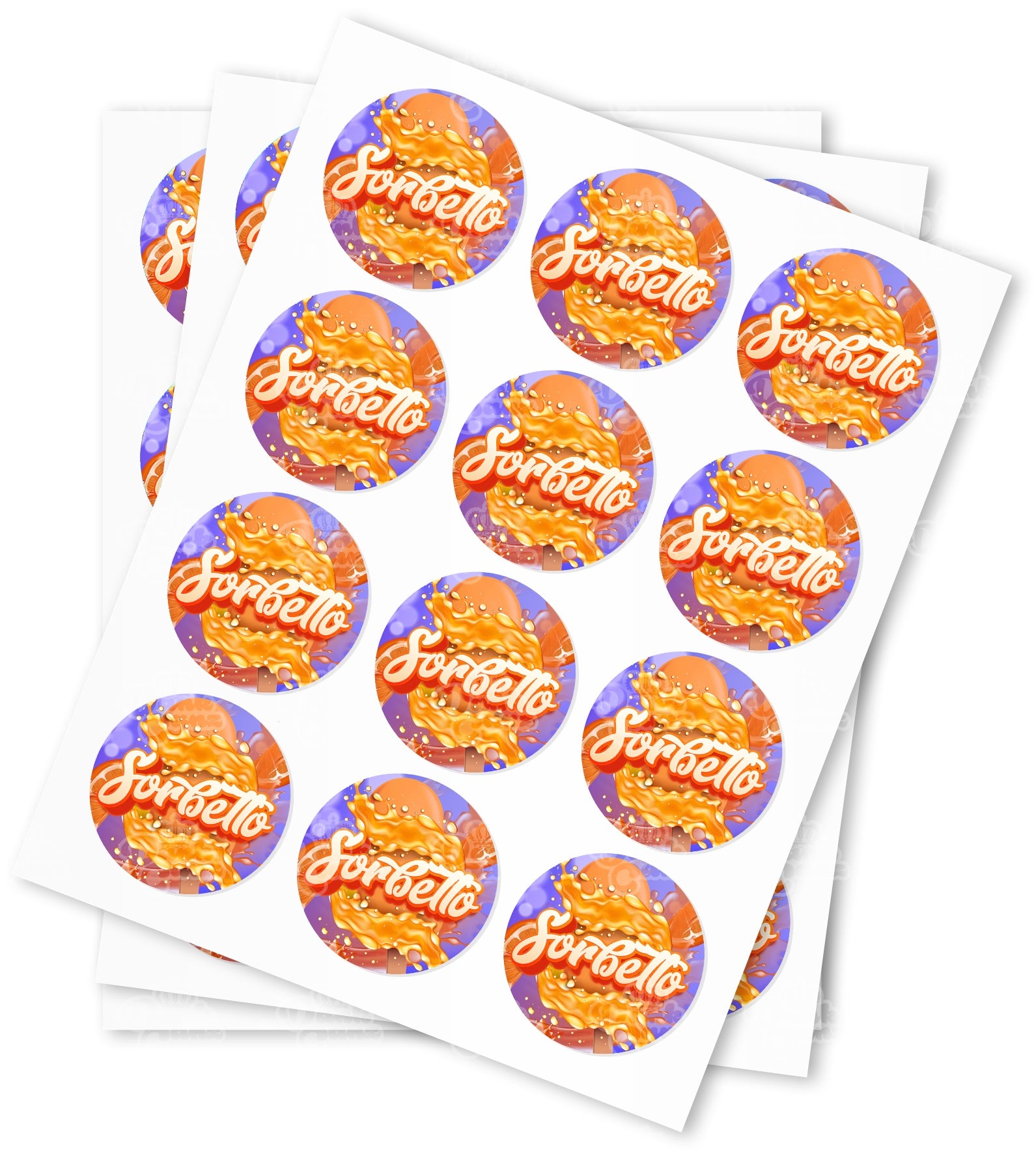 Sorbetto Strain Stickers - DC Packaging Custom Cannabis Packaging