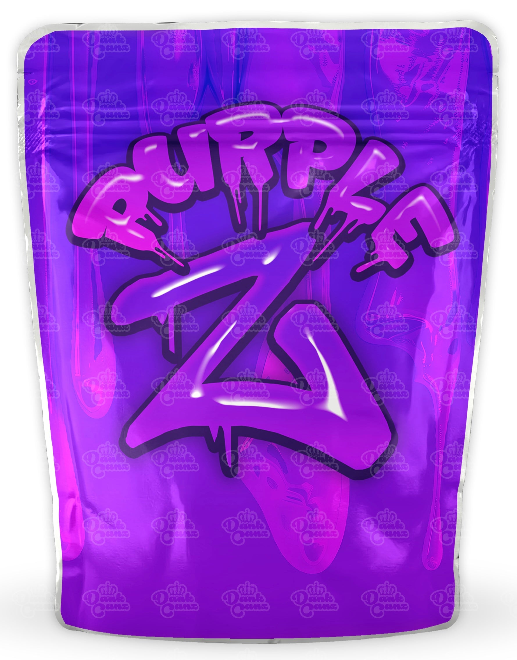 Purple Z Mylar Bags - DC Packaging Custom Cannabis Packaging