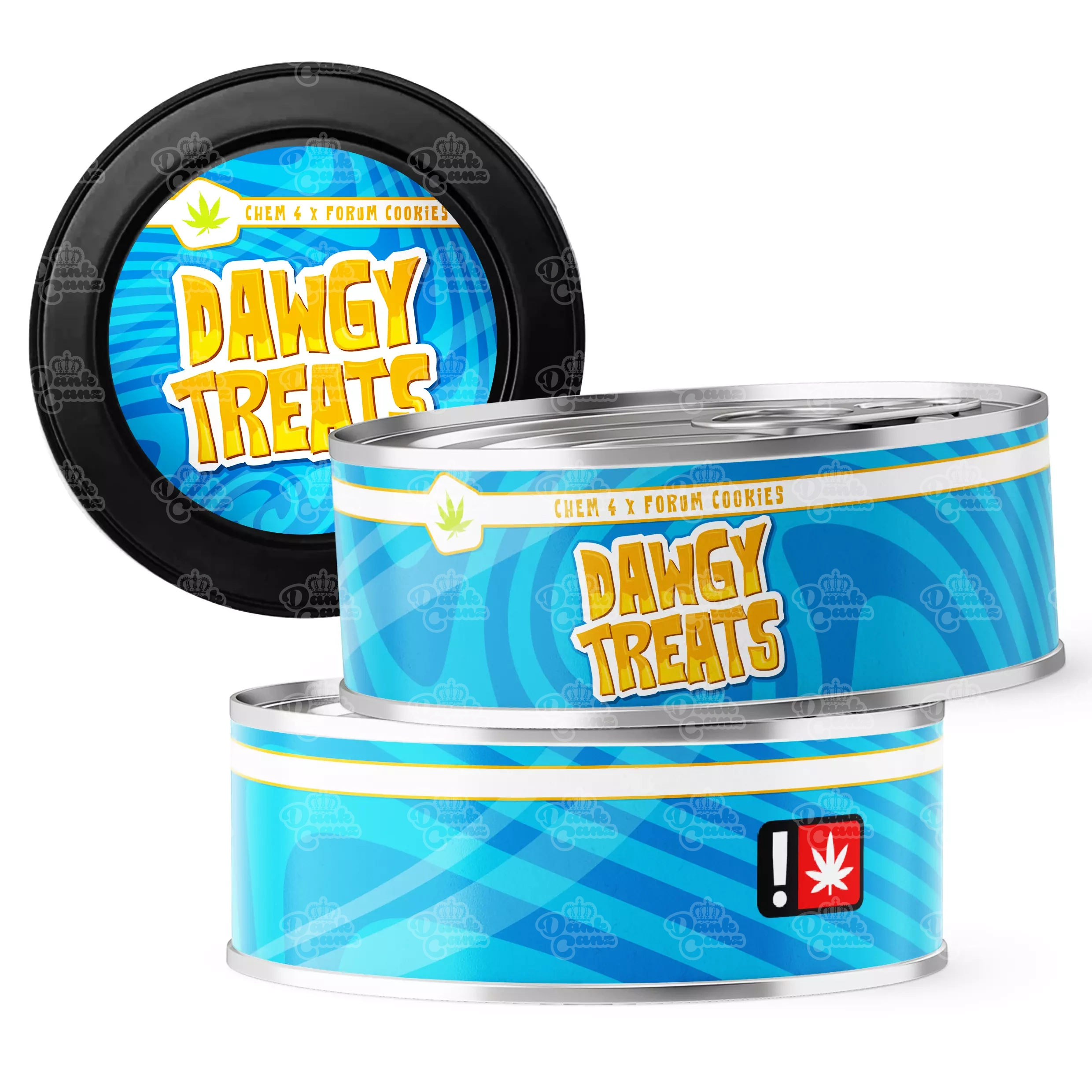 Dawgy Treats 3.5g Self Seal Tins - DC Packaging Custom Cannabis Packaging