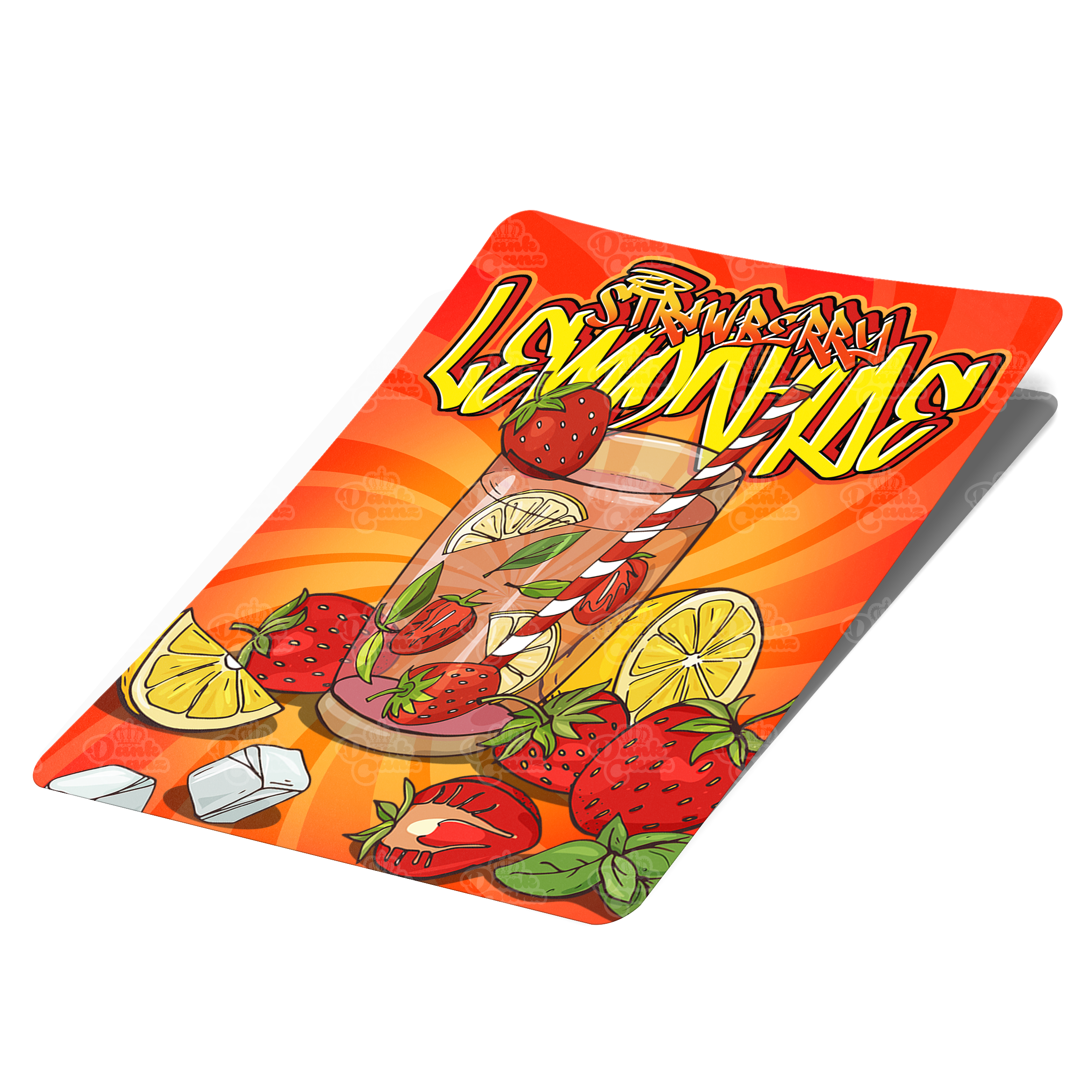 Strawberry Lemonade Mylar Bag Labels - Labels only - DC Packaging Custom Cannabis Packaging