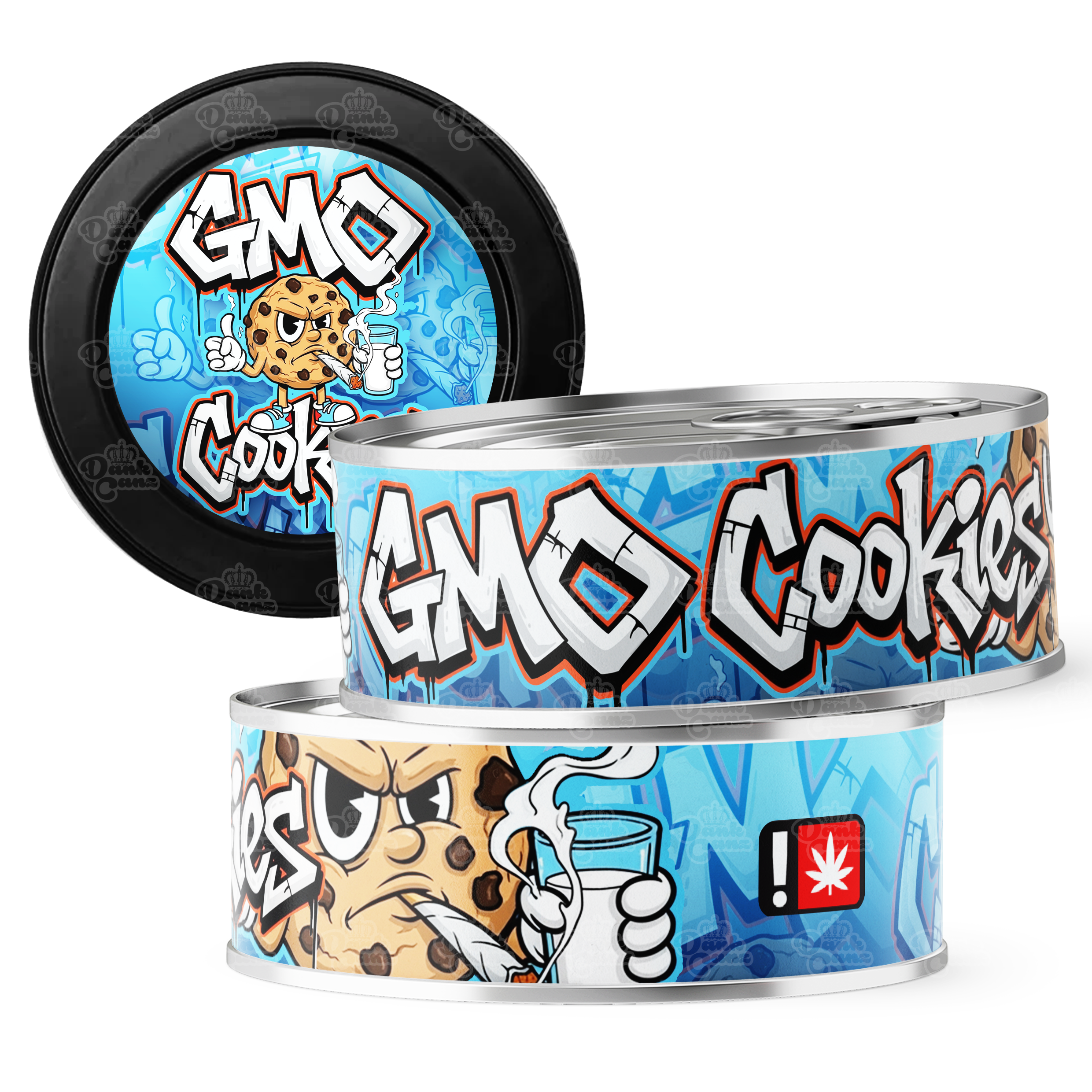 GMO Cookies 3.5g Self Seal Tins - DC Packaging Custom Cannabis Packaging
