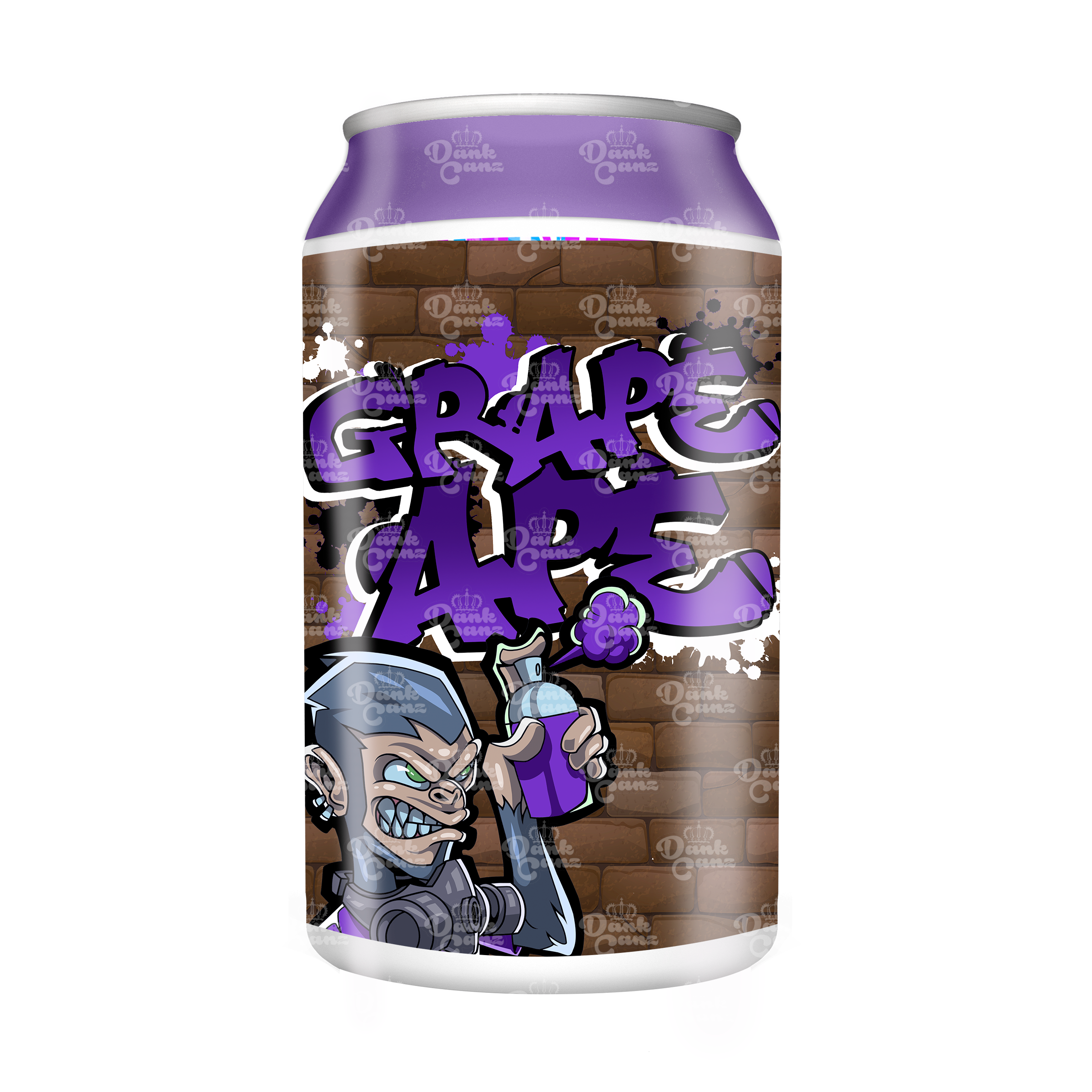 Grape Ape 3.5g Plastic Soda Cans - DC Packaging Custom Cannabis Packaging