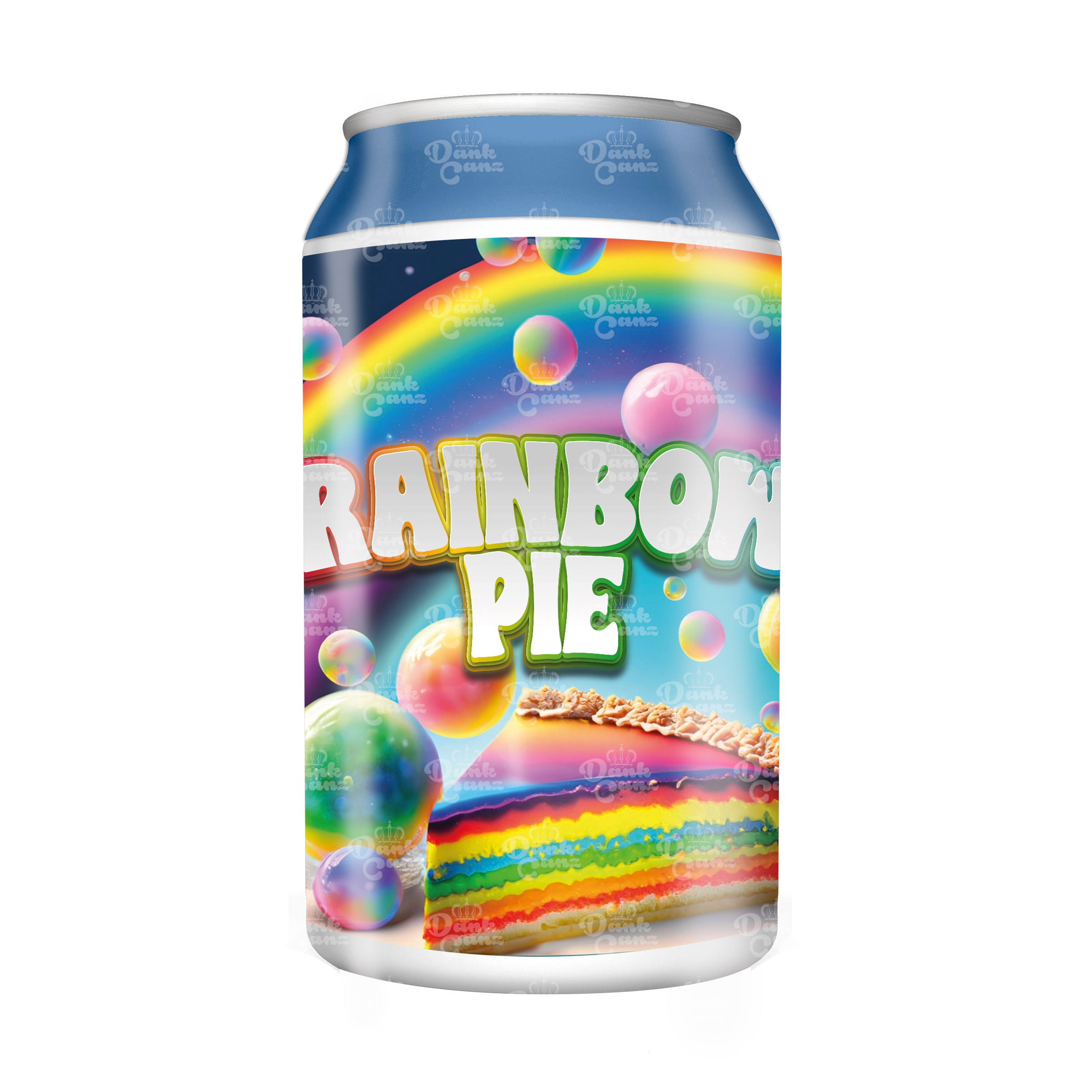 Rainbow Pie 3.5g Plastic Soda Cans - DC Packaging Custom Cannabis Packaging
