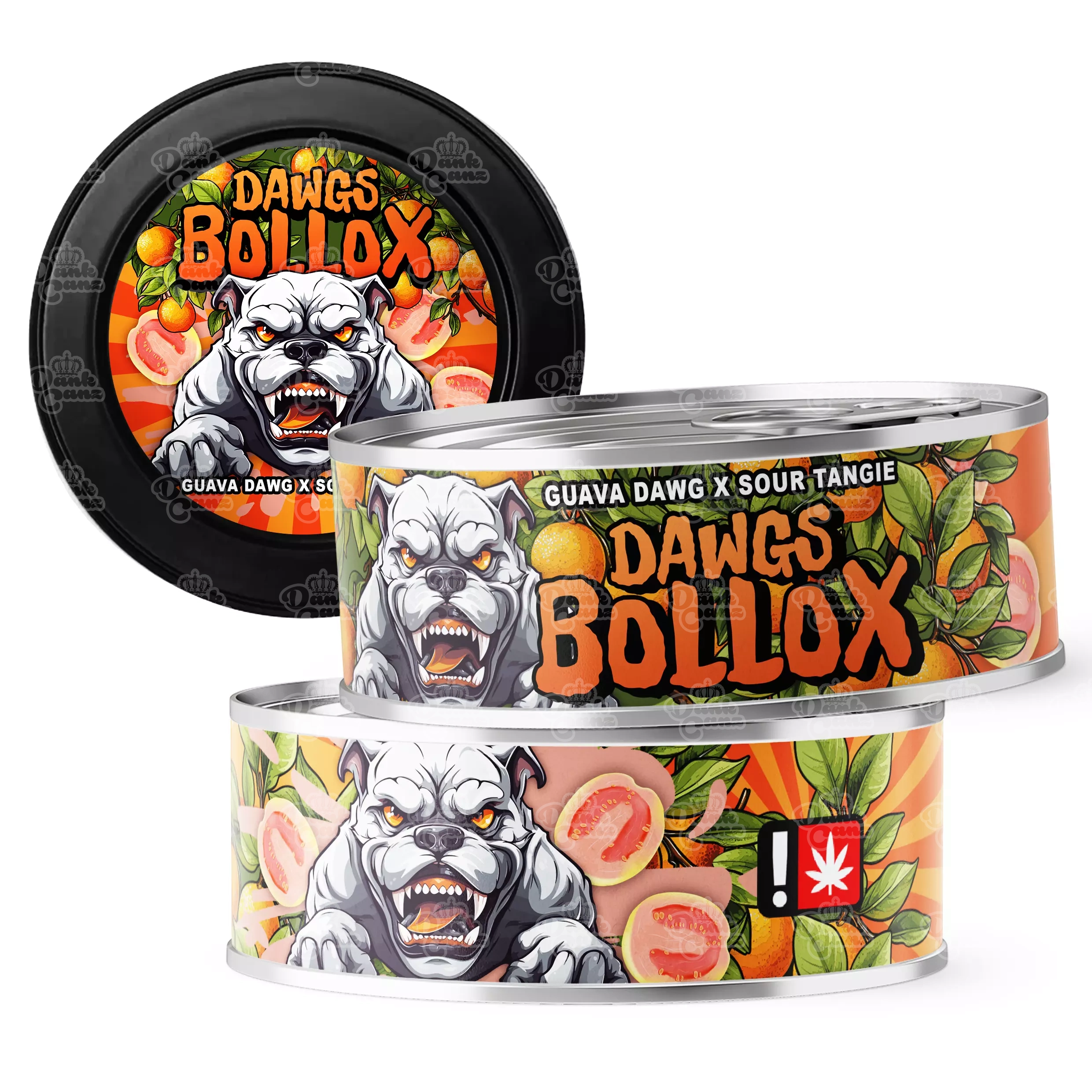 Dawgs Bollox 3.5g Self Seal Tins - DC Packaging Custom Cannabis Packaging