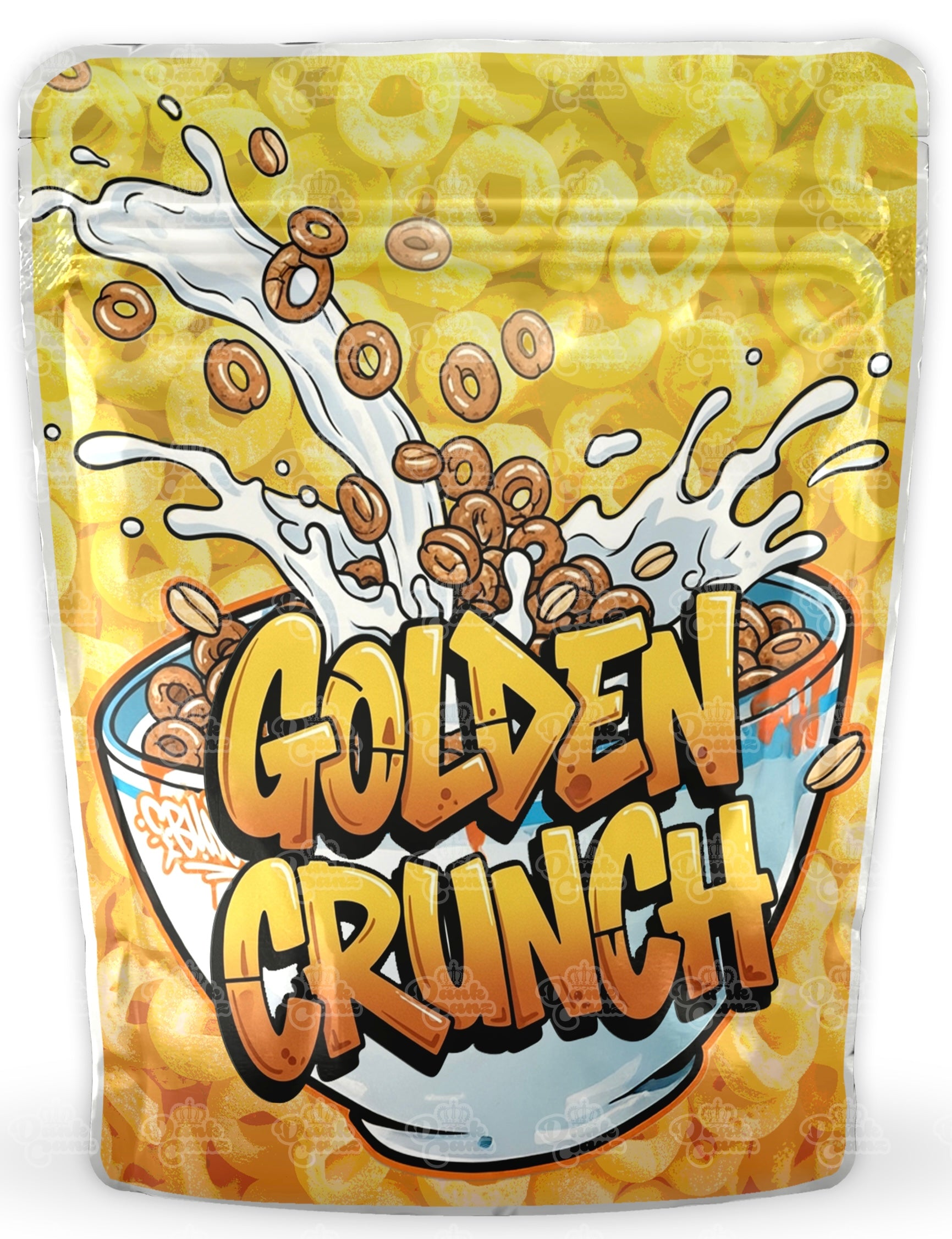 Golden Crunch Mylar Bags - DC Packaging Custom Cannabis Packaging