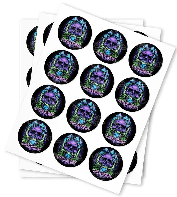 Purple Bubba Strain Stickers - DC Packaging Custom Cannabis Packaging