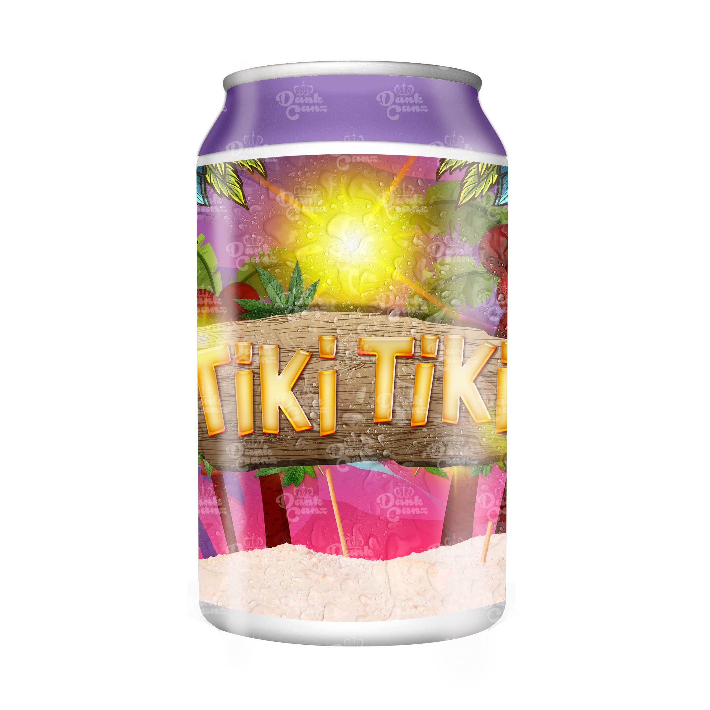 Tiki Tiki 3.5g Plastic Soda Cans - DC Packaging Custom Cannabis Packaging