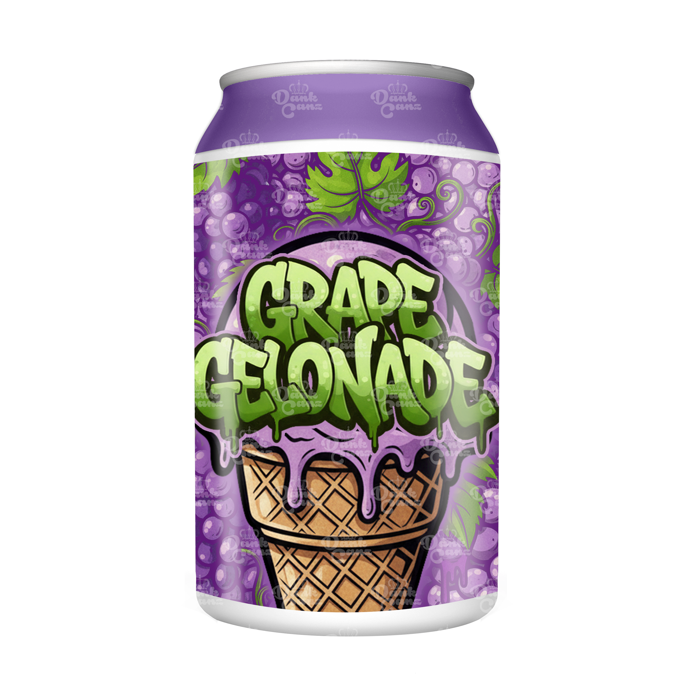 Grape Gelonade 3.5g Plastic Soda Cans - DC Packaging Custom Cannabis Packaging
