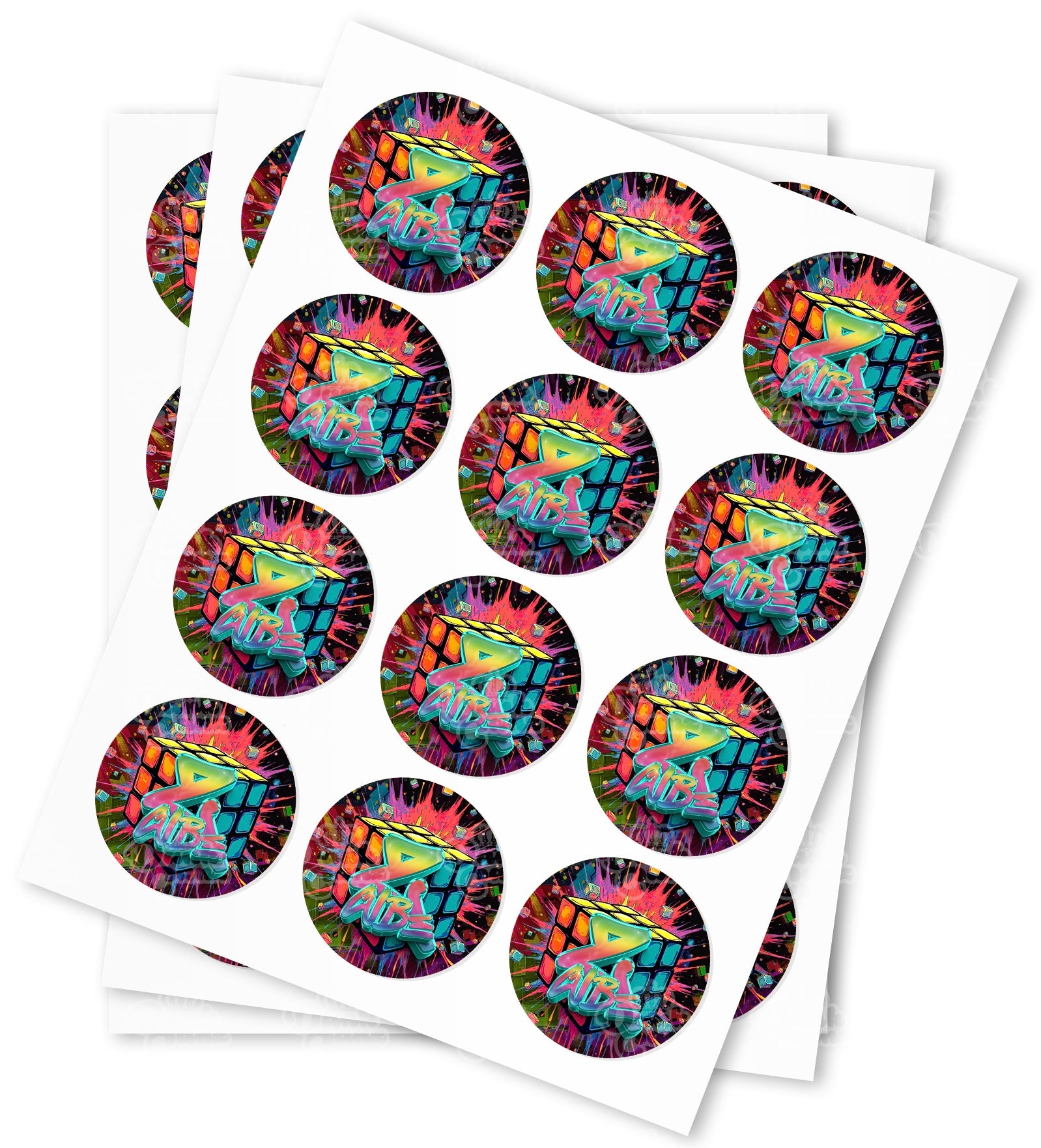 Z Cube Strain Stickers - DC Packaging Custom Cannabis Packaging