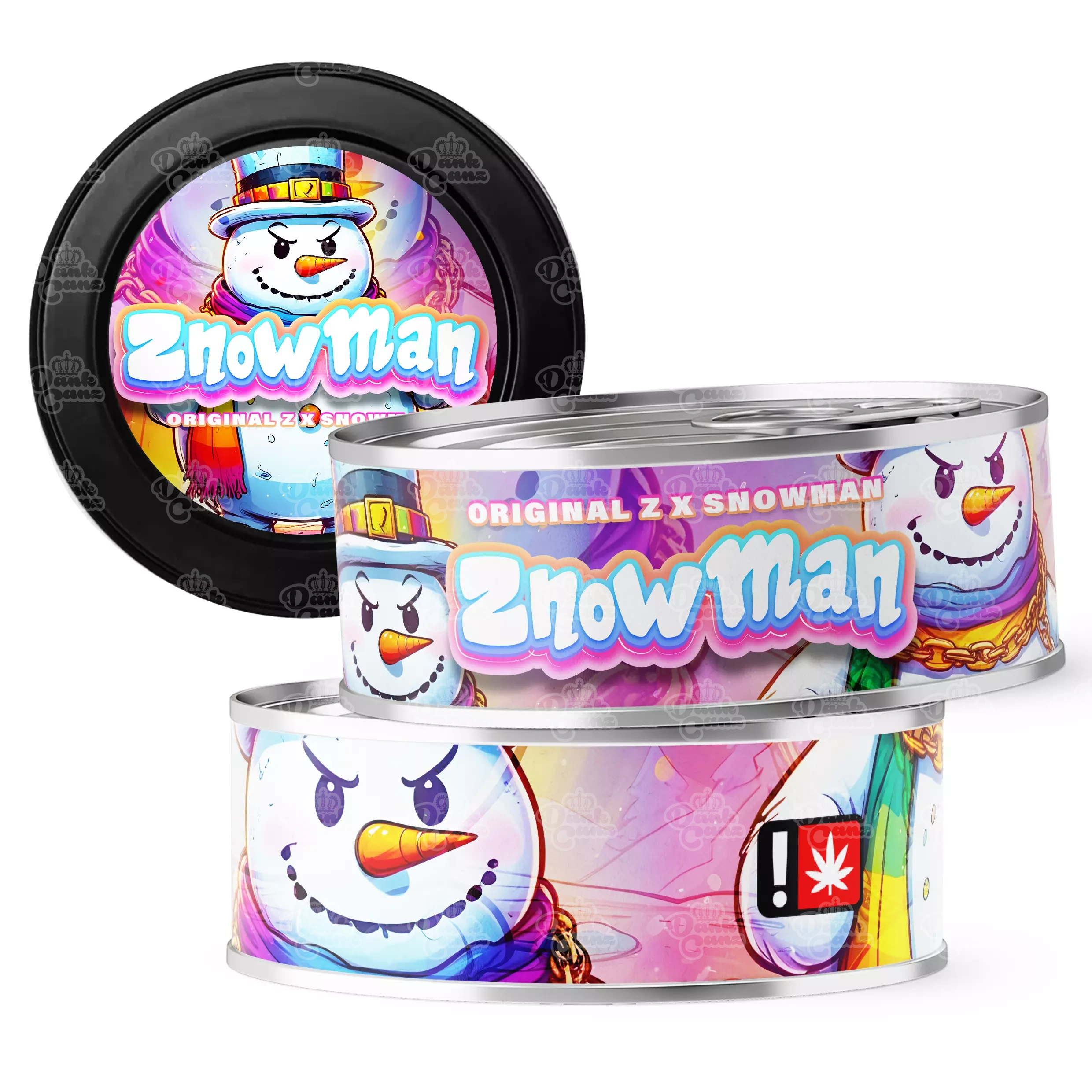 Znowman 3.5g Self Seal Tins - DC Packaging Custom Cannabis Packaging